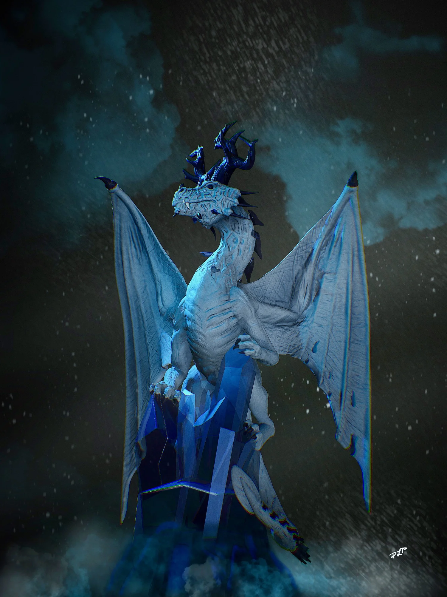 Winter Dragon — Art by David Lee Pancake