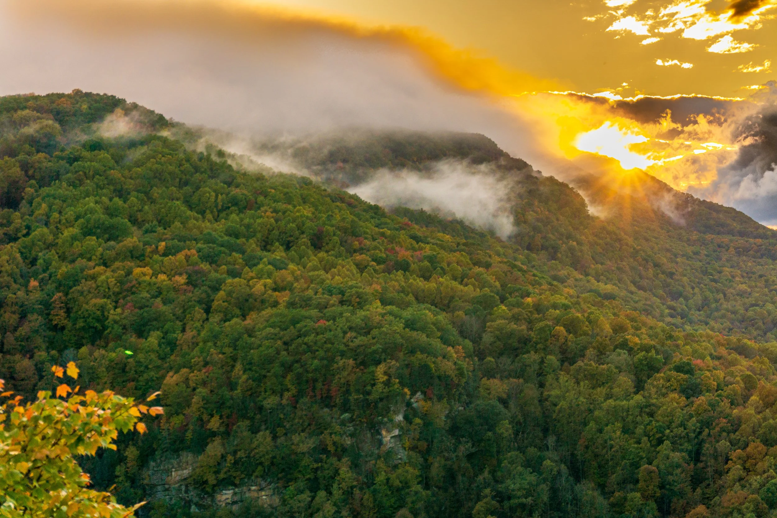 Sunset after a storm at Stateline Overlook
