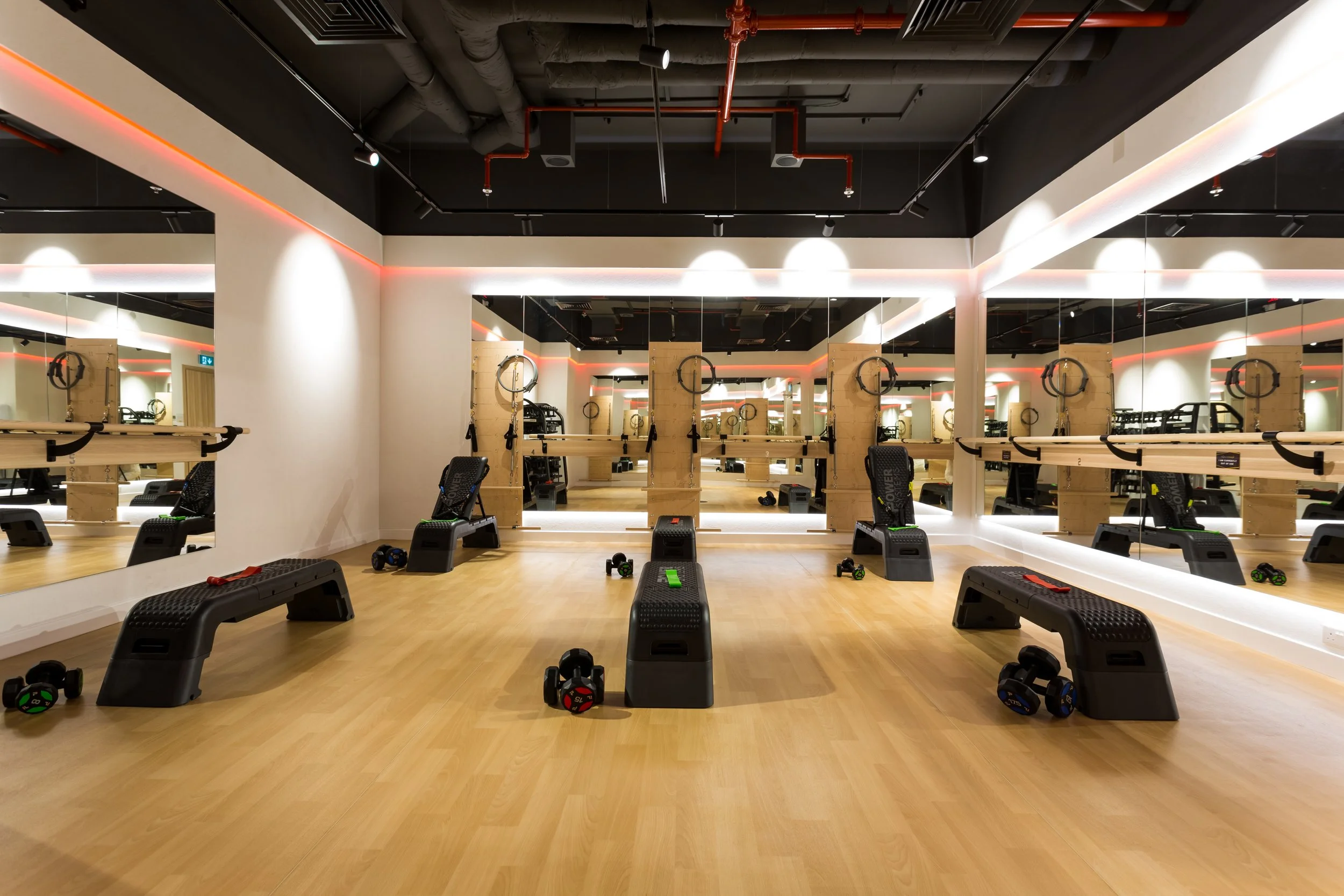 Strengthen and Reset your body in the Chisel Zone at Chisel N Stride in Dubai using the pilates springboards for full-body resistance and mobility training.