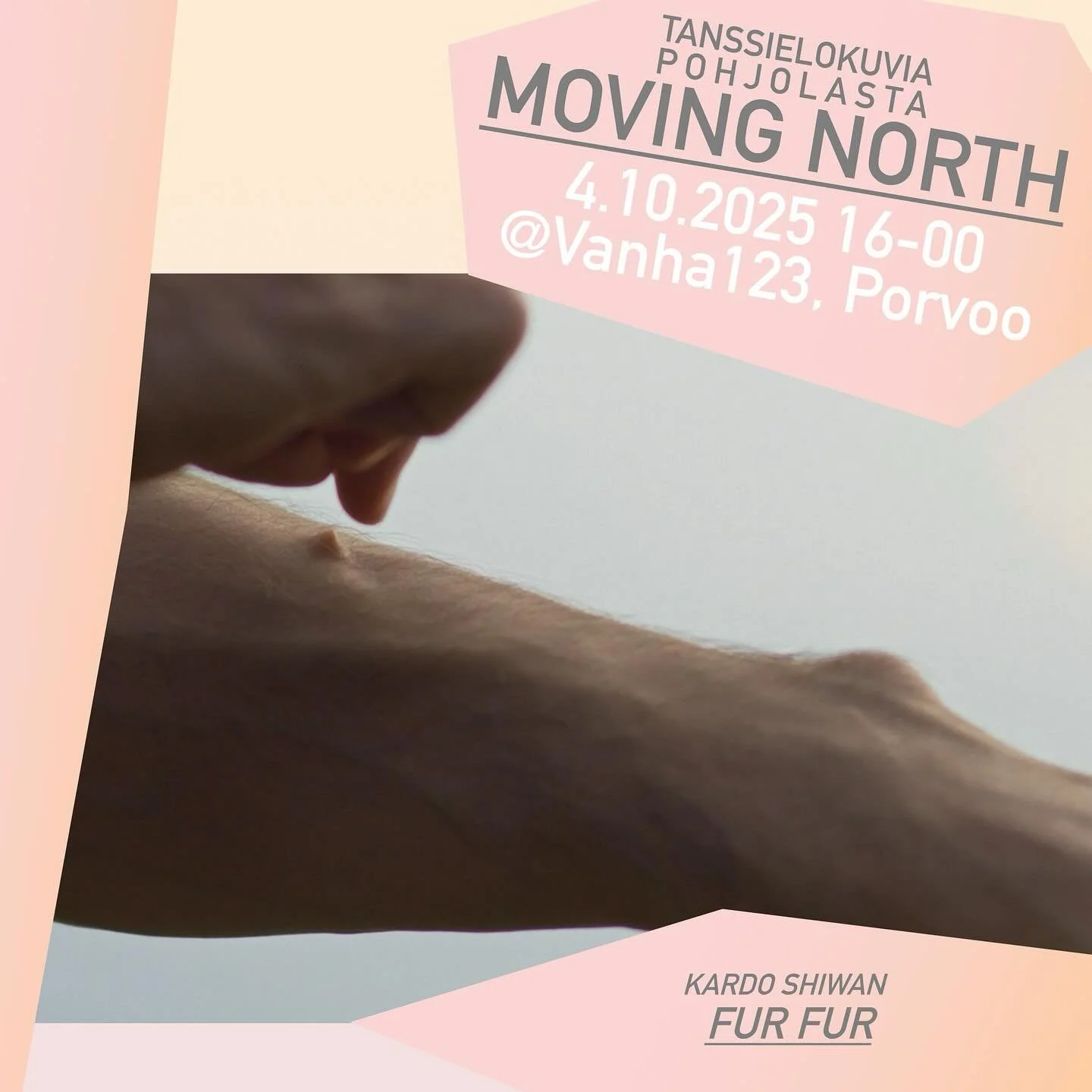 FUR FUR by @ckkardo and working group continues its festival and event tour and is showing this weekend at MOVING NORTH PORVOO dance film event organized by @kalliokati ✨

4.10.2025 klo 16.00 &ndash; 00.00
VANHA 123
Porvoo, Kaivokatu 37 B, 06100 Porv