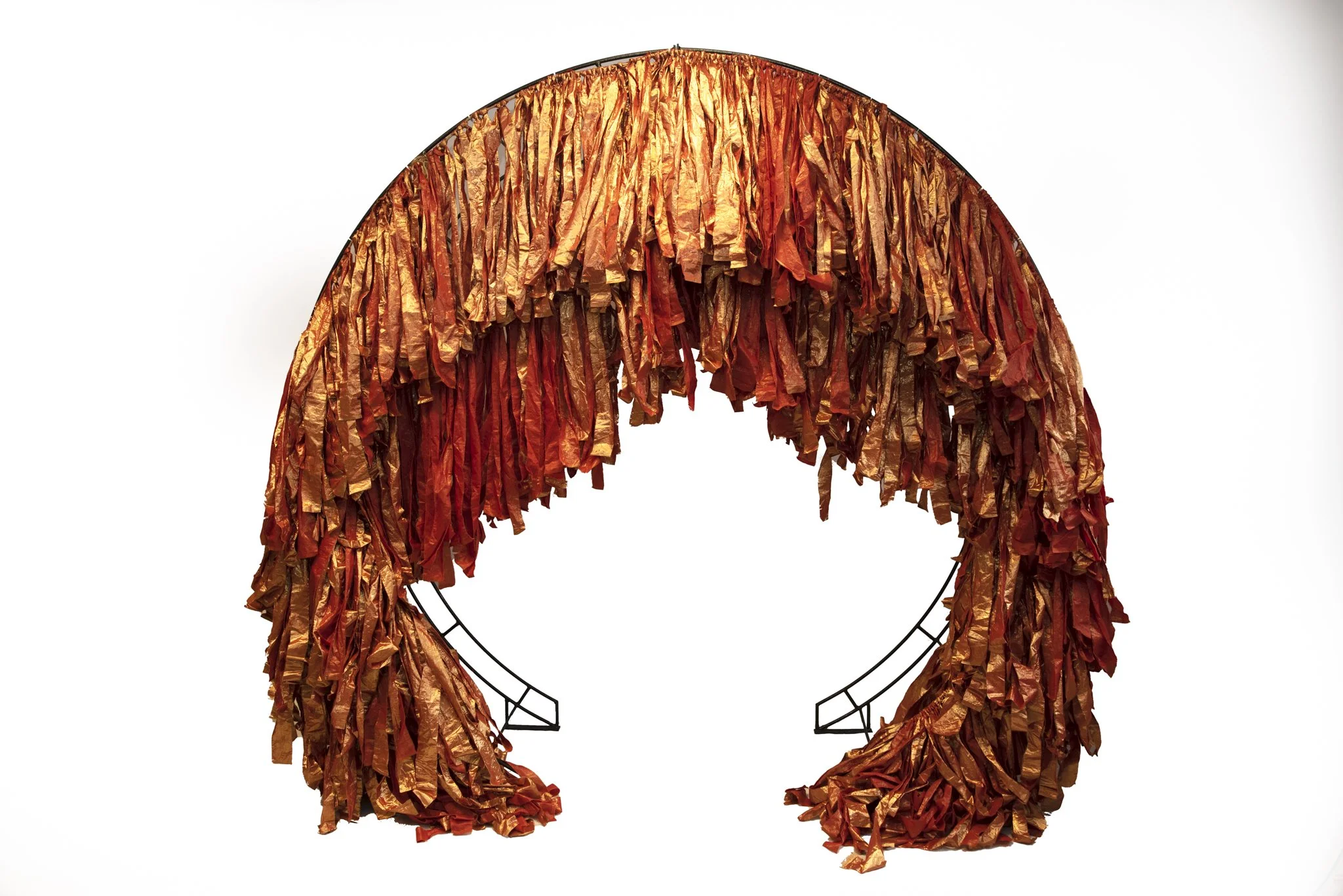 Copper photo arch backdrop