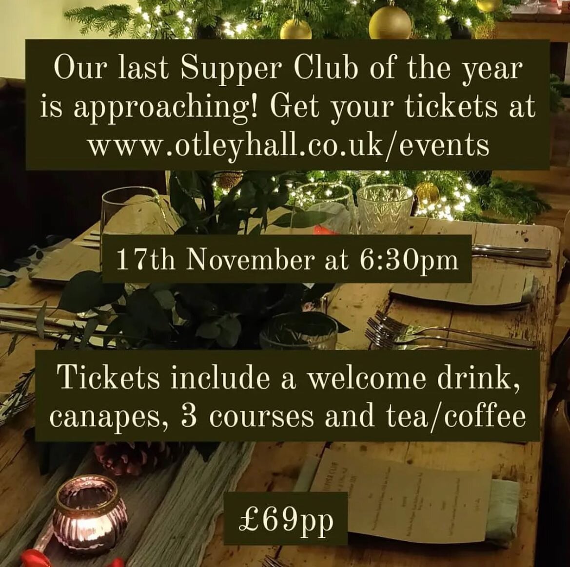 We are excited to welcome Peter Harrison to Martha's Barn to cook up a feast for our final Supper Club of the year! 

Join us for a relaxed evening and a delicious dinner showcasing seasonal and local produce. 

Tickets available at- 
www.otleyhall.c