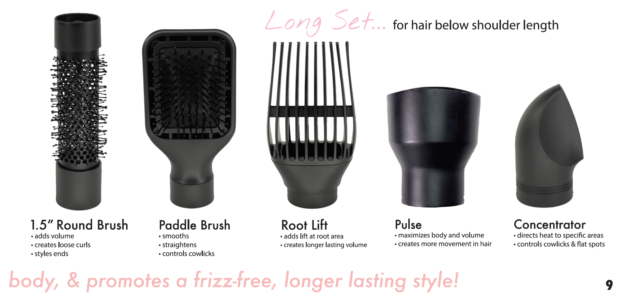 Sample pages from the StyleDryer instruction booklet.