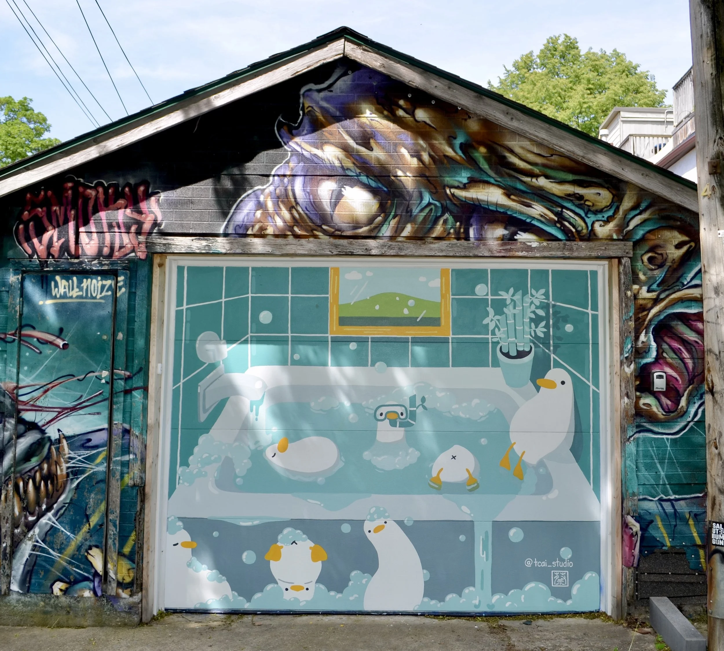   "Bath Time!"   (Garage Mural, 2026)