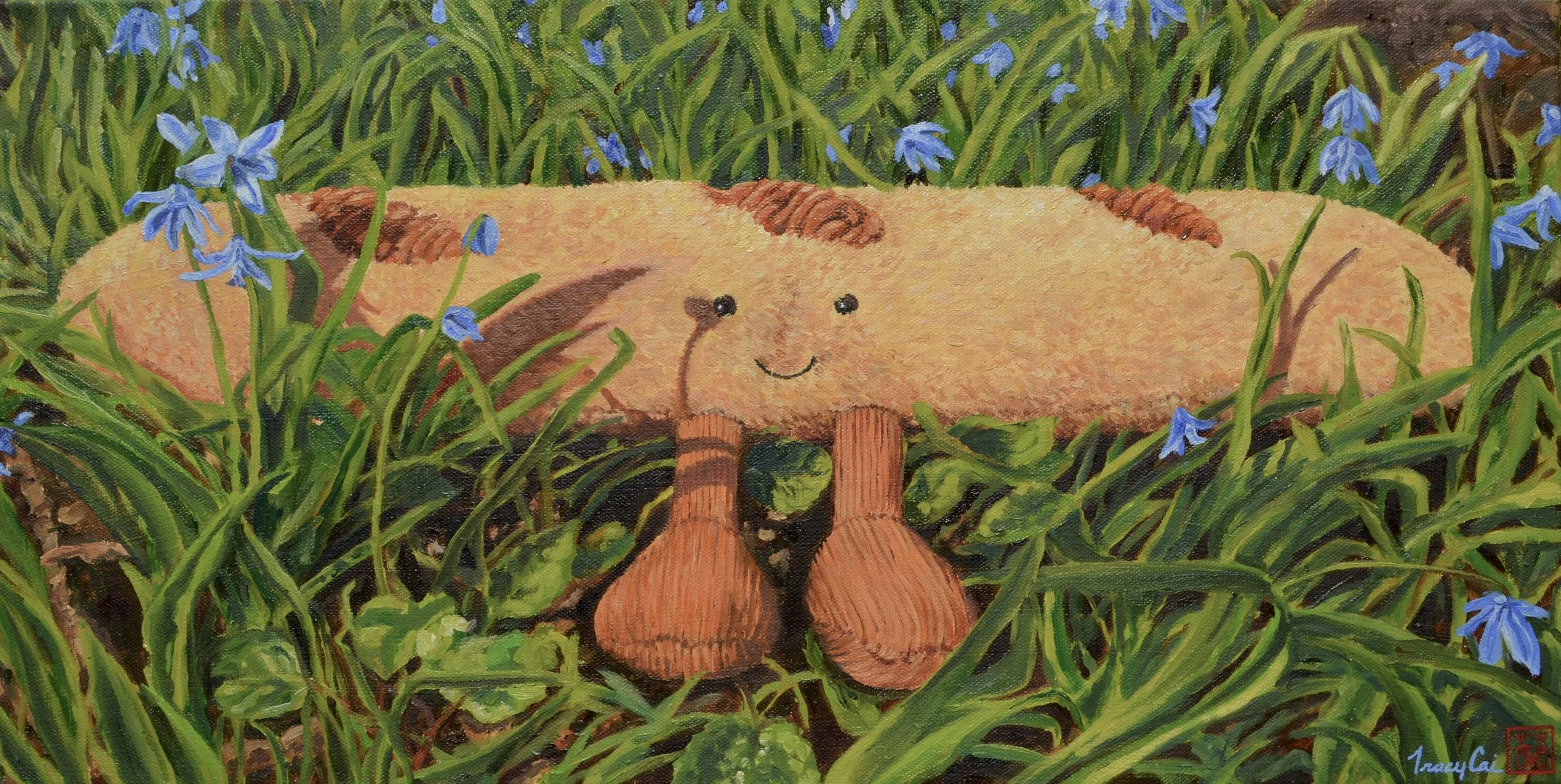   "I am Amuseable Baguette"   (12"x24", Oil on canvas, 2026) - $1150