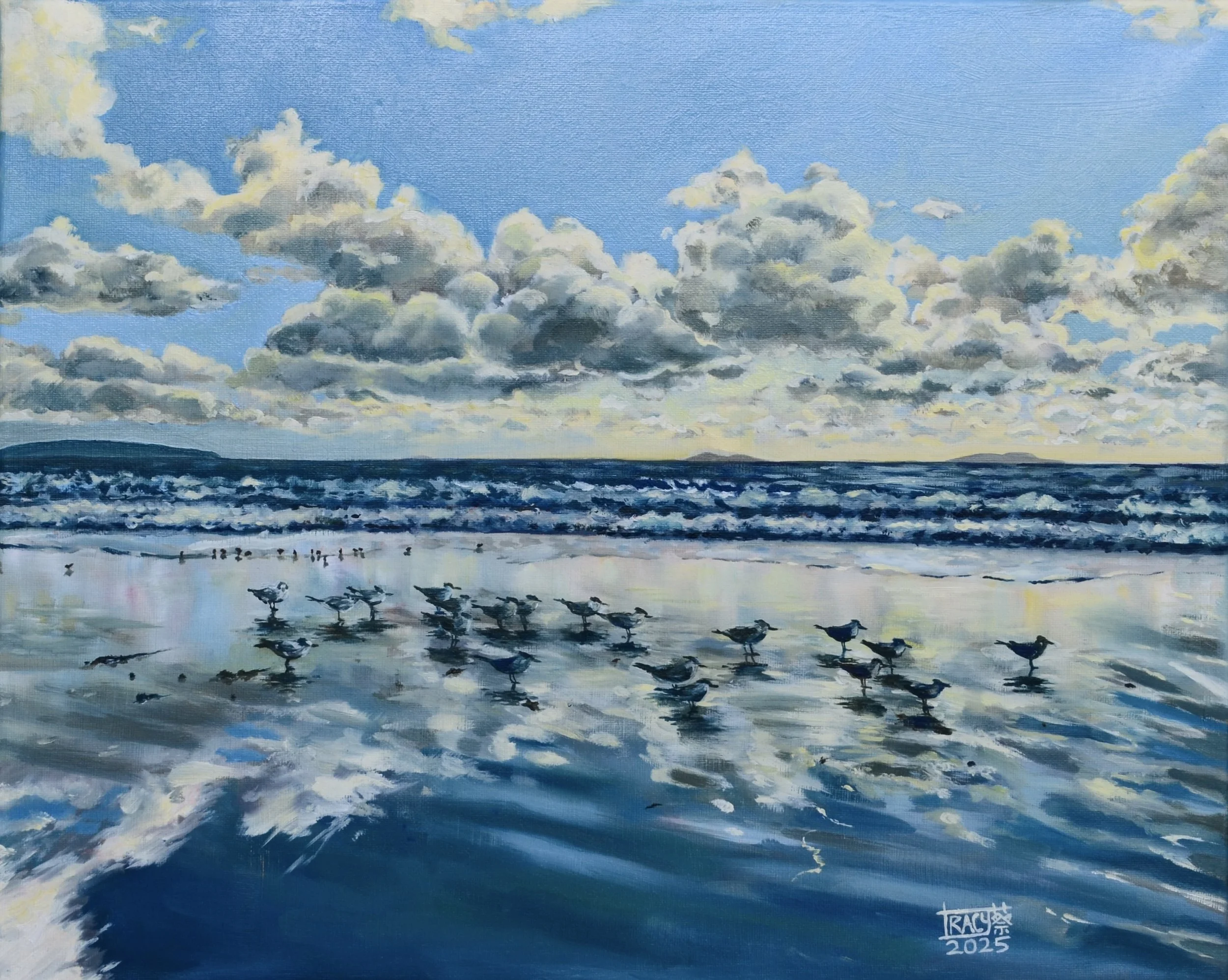   "San Diego Shore "  (16"x20", Oil on canvas, 2025)