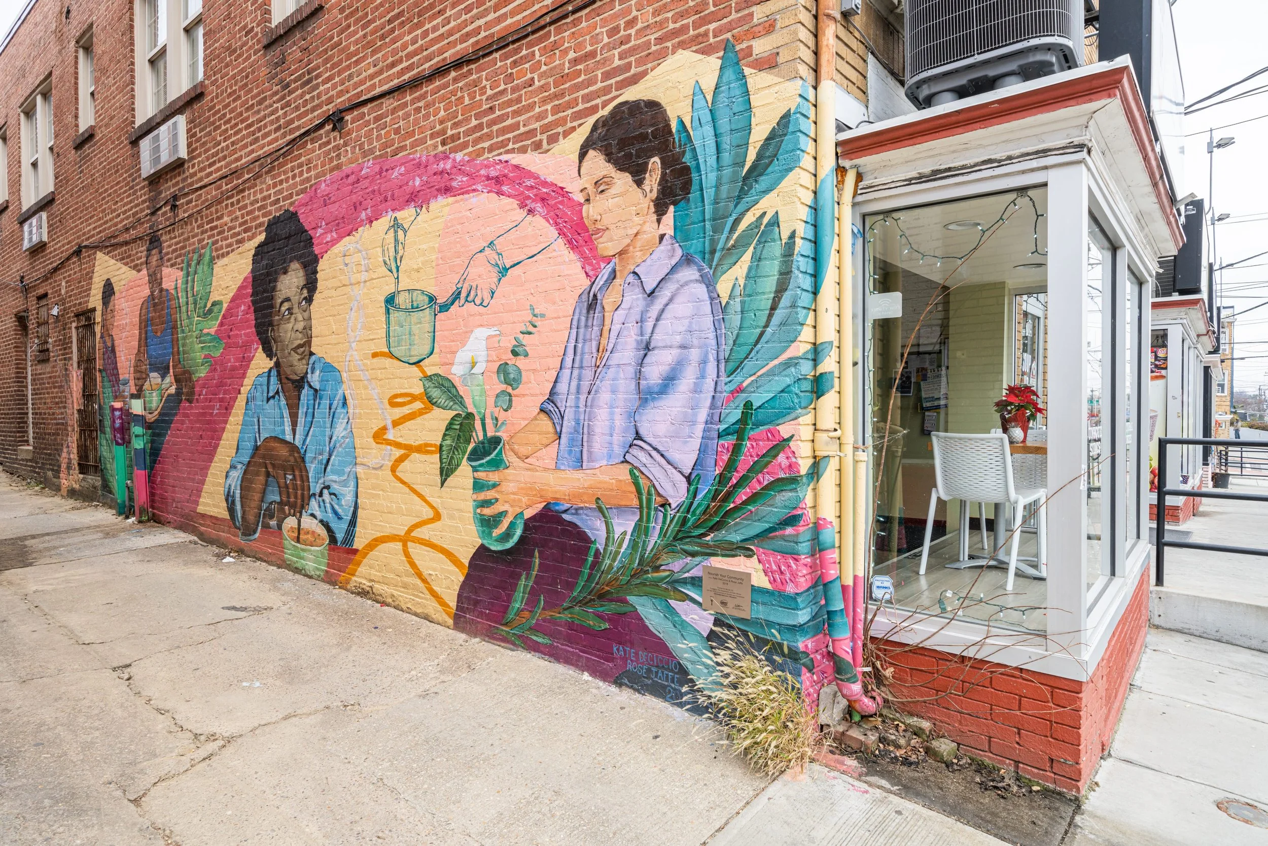 Murals add to the character of the local scene near 7th & Kennedy NW.