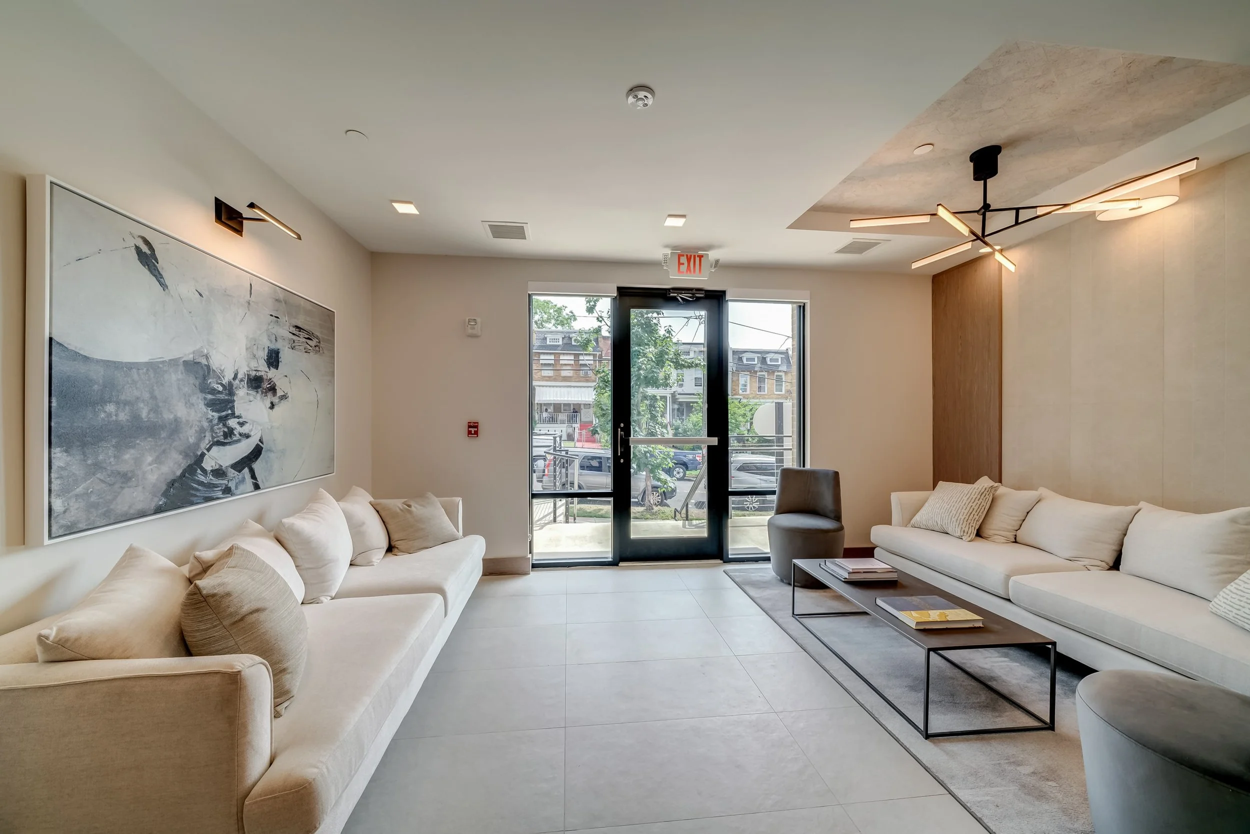 A warm and refined lobby area will welcome you home each day.