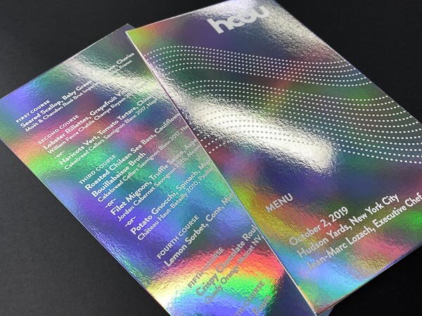 metallic iridescent  paper letterpress menu.jpg