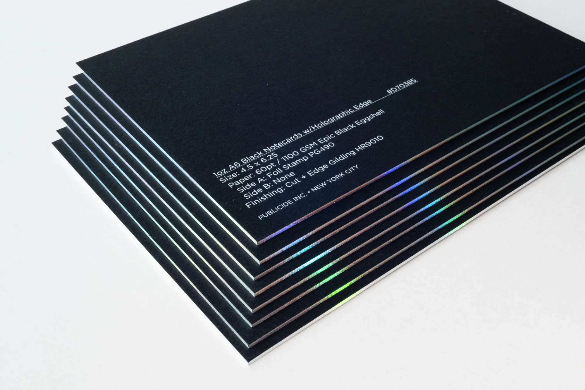 1oz Black Notecards