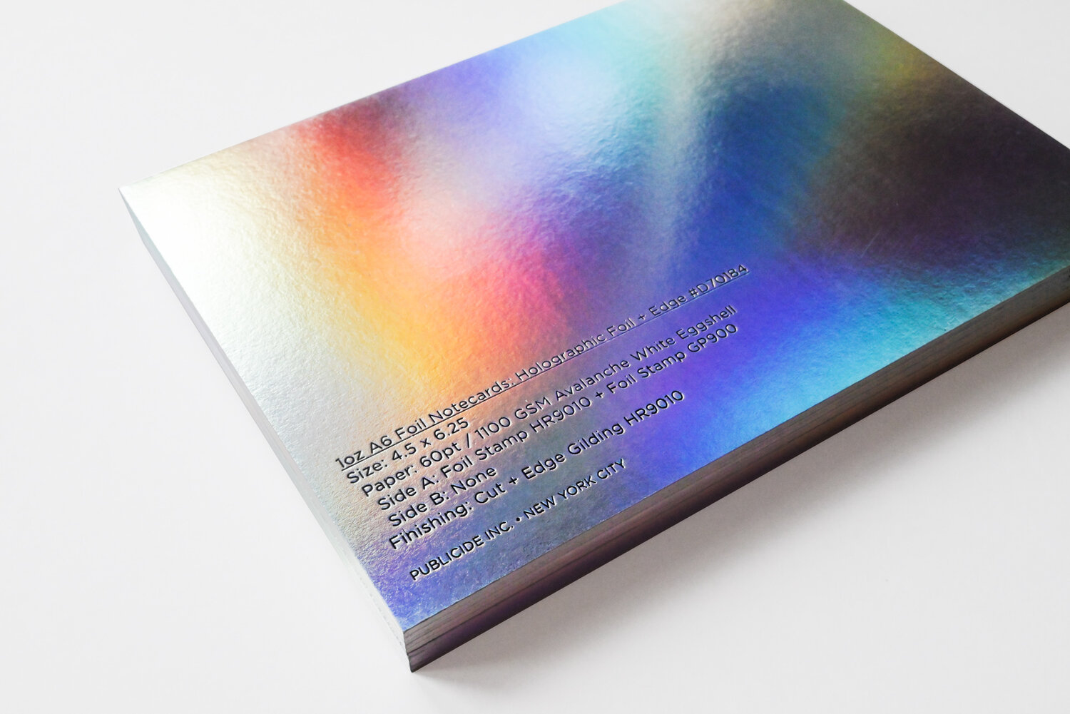 1 oz Holographic Notecards — Publicide NYC