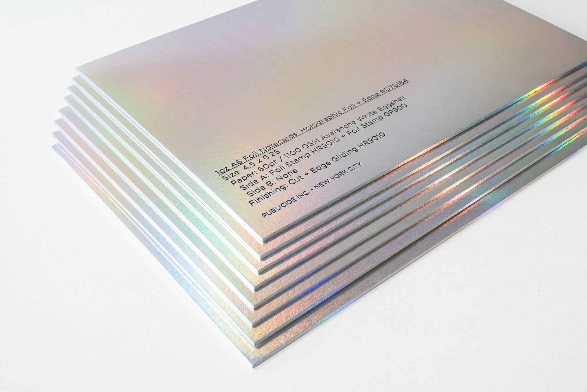 1 oz Holographic Notecards