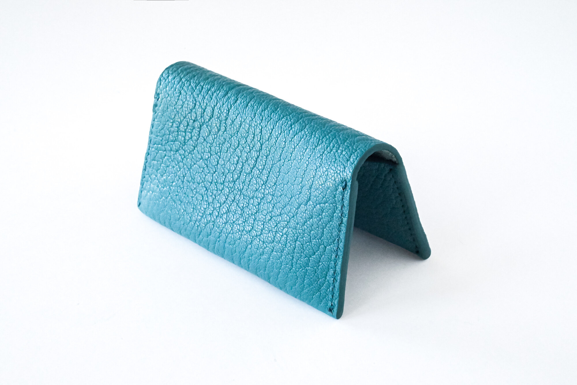 Green Leather Wallet: Chèvre Breteuil