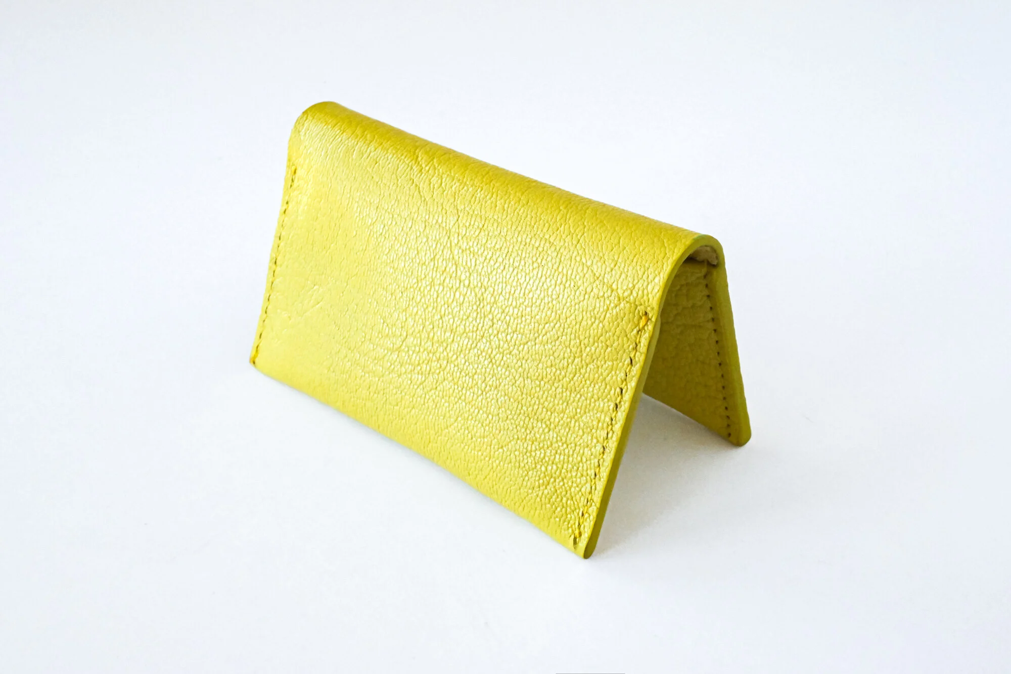 Yellow Leather Wallet: Chèvre Breteuil