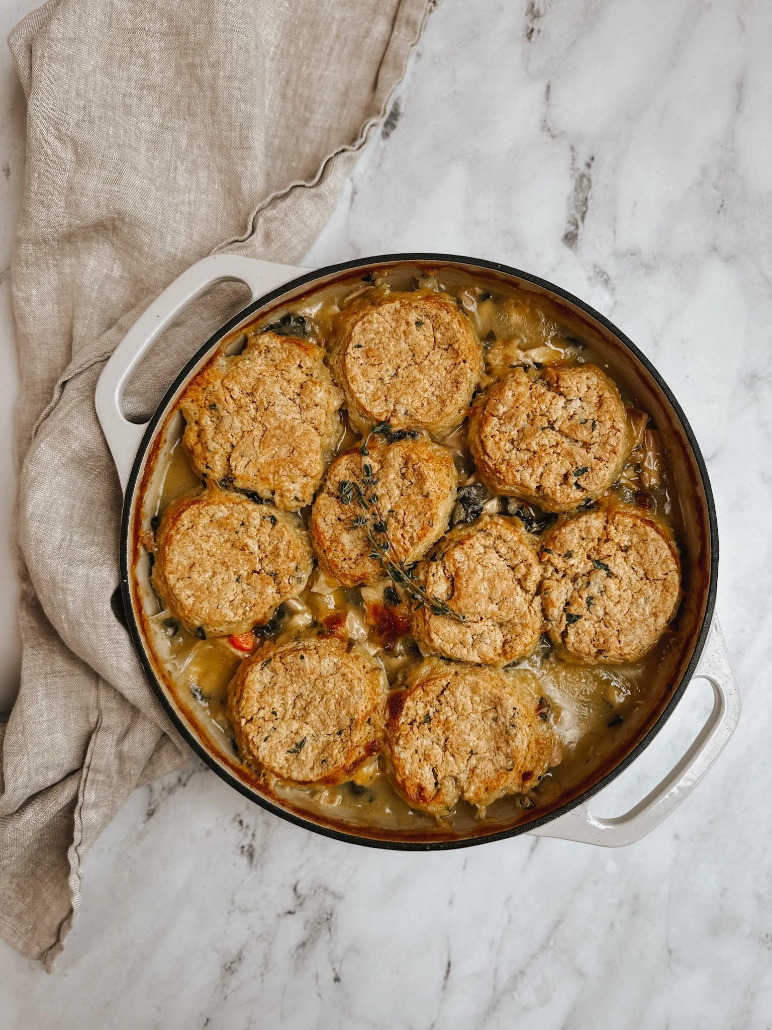 Herbed Biscuit Topped Chicken Stew