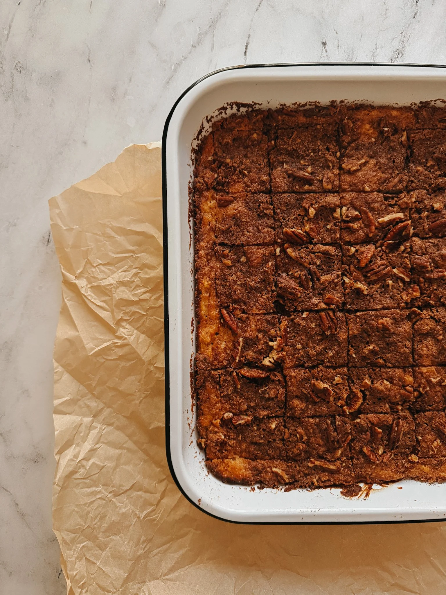 Pear Coffee Cake with Pecan Streusel