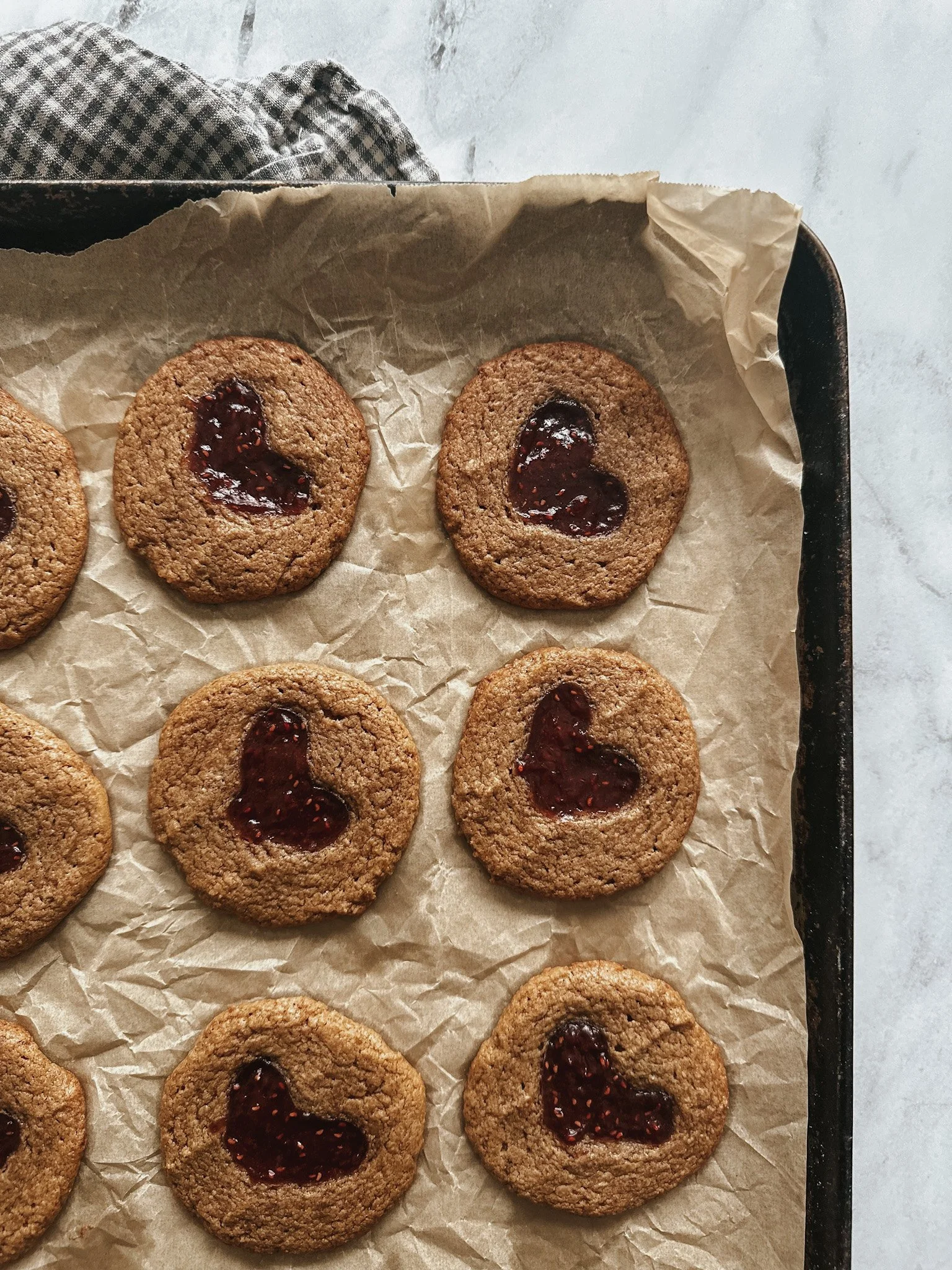 PB&amp;J Thumbprint Cookies