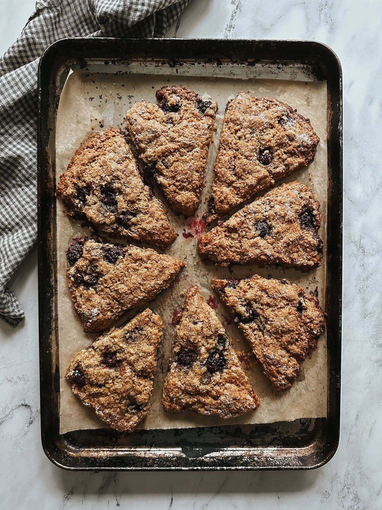 Brown Sugar Blackberry Scones