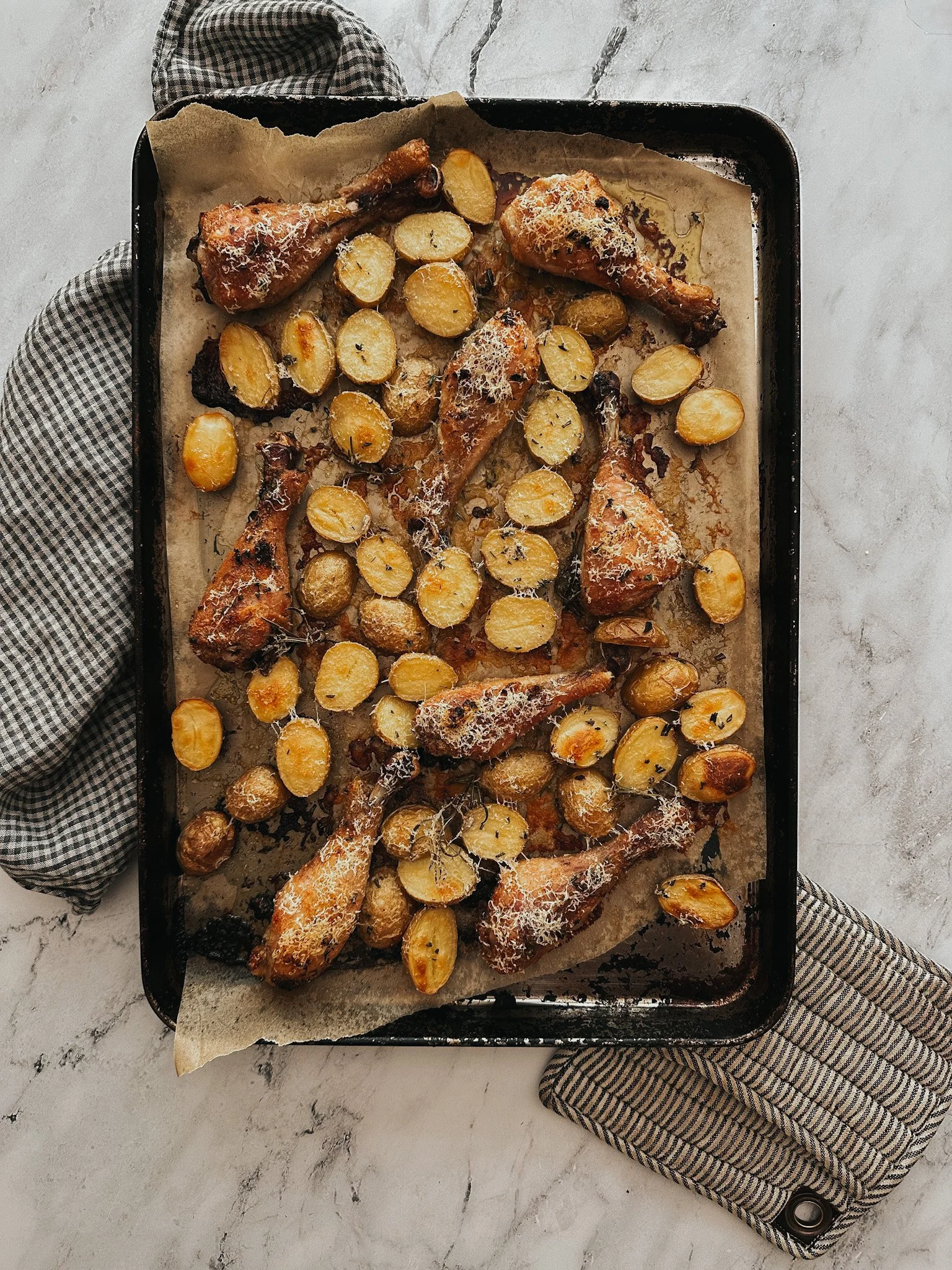 Garlic Parm Chicken &amp; Potatoes