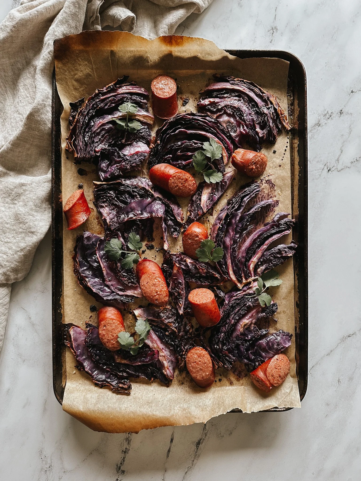 Kielbasa Sausage &amp; Honey Balsamic Cabbage