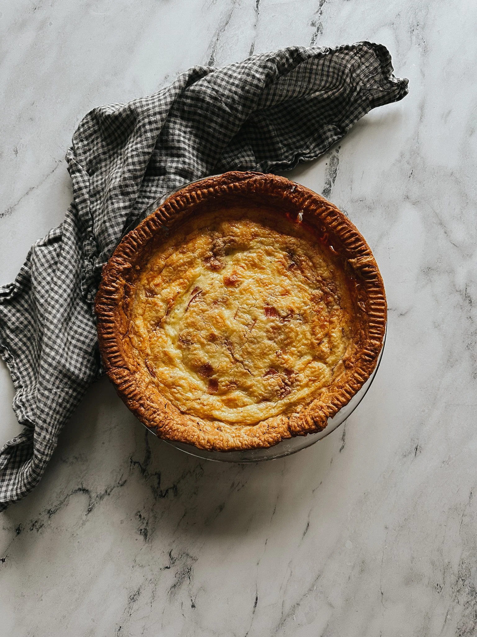 Ham &amp; Cheddar Quiche