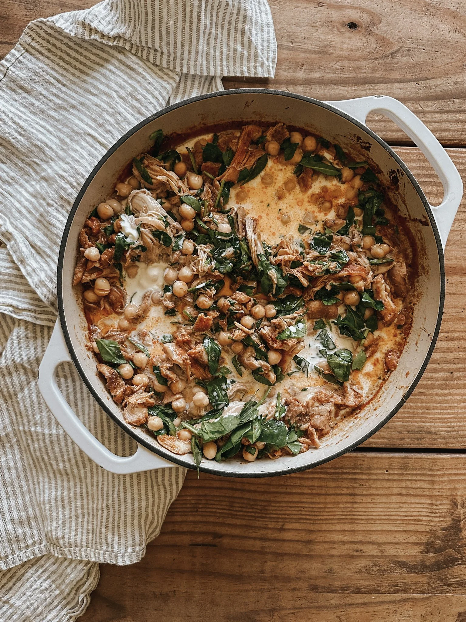 Balti Curry Chicken Thighs with Spring Greens