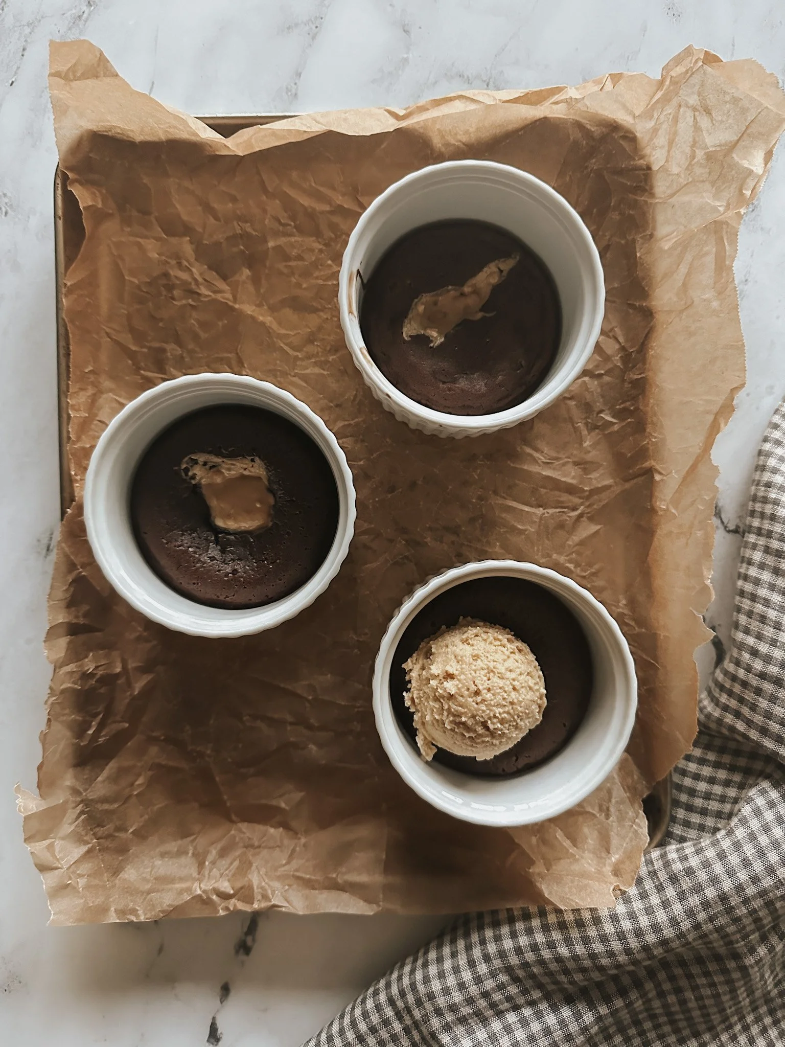 Peanut Butter Lava Cakes
