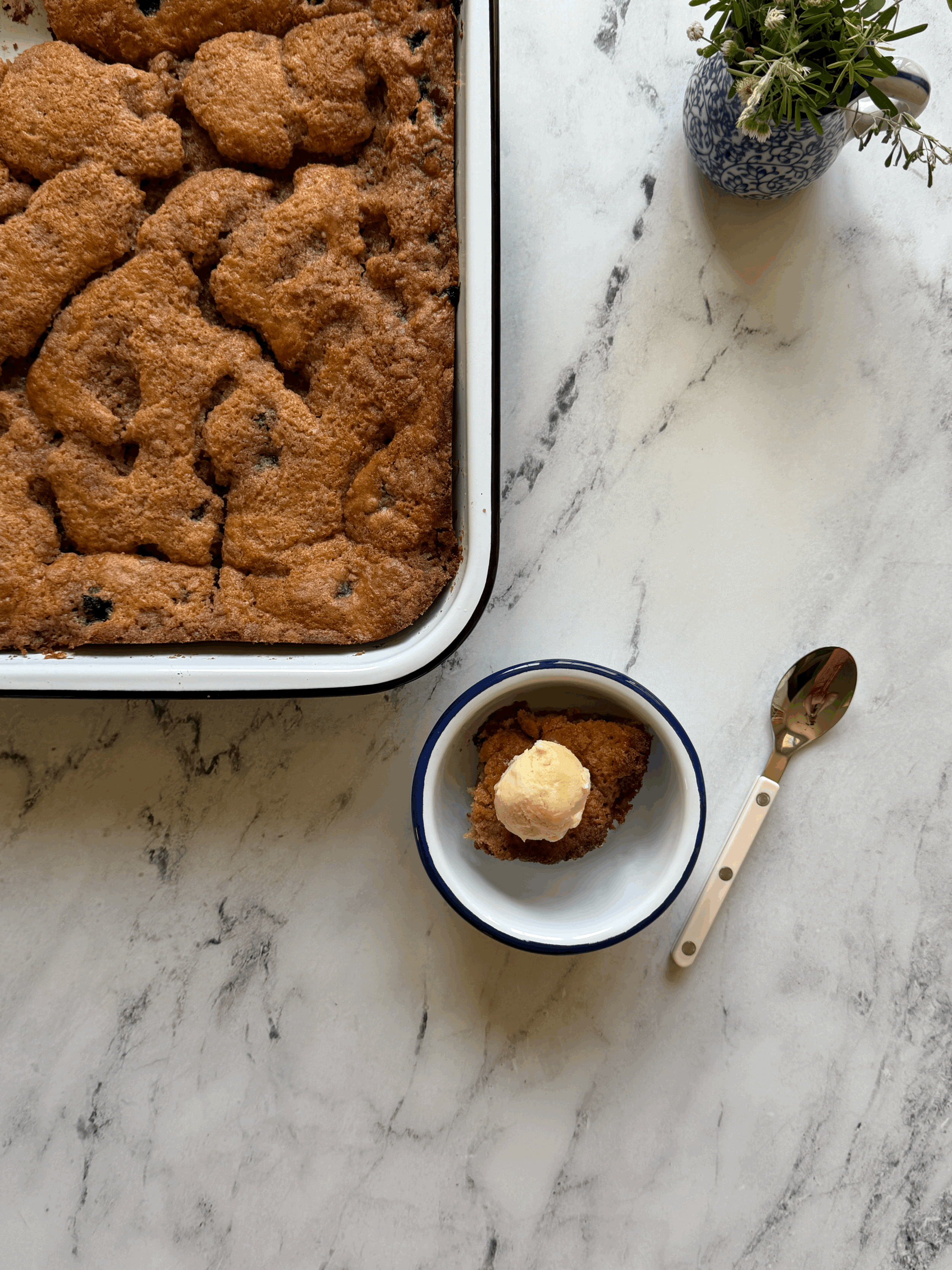 Blueberry Cobbler Cake