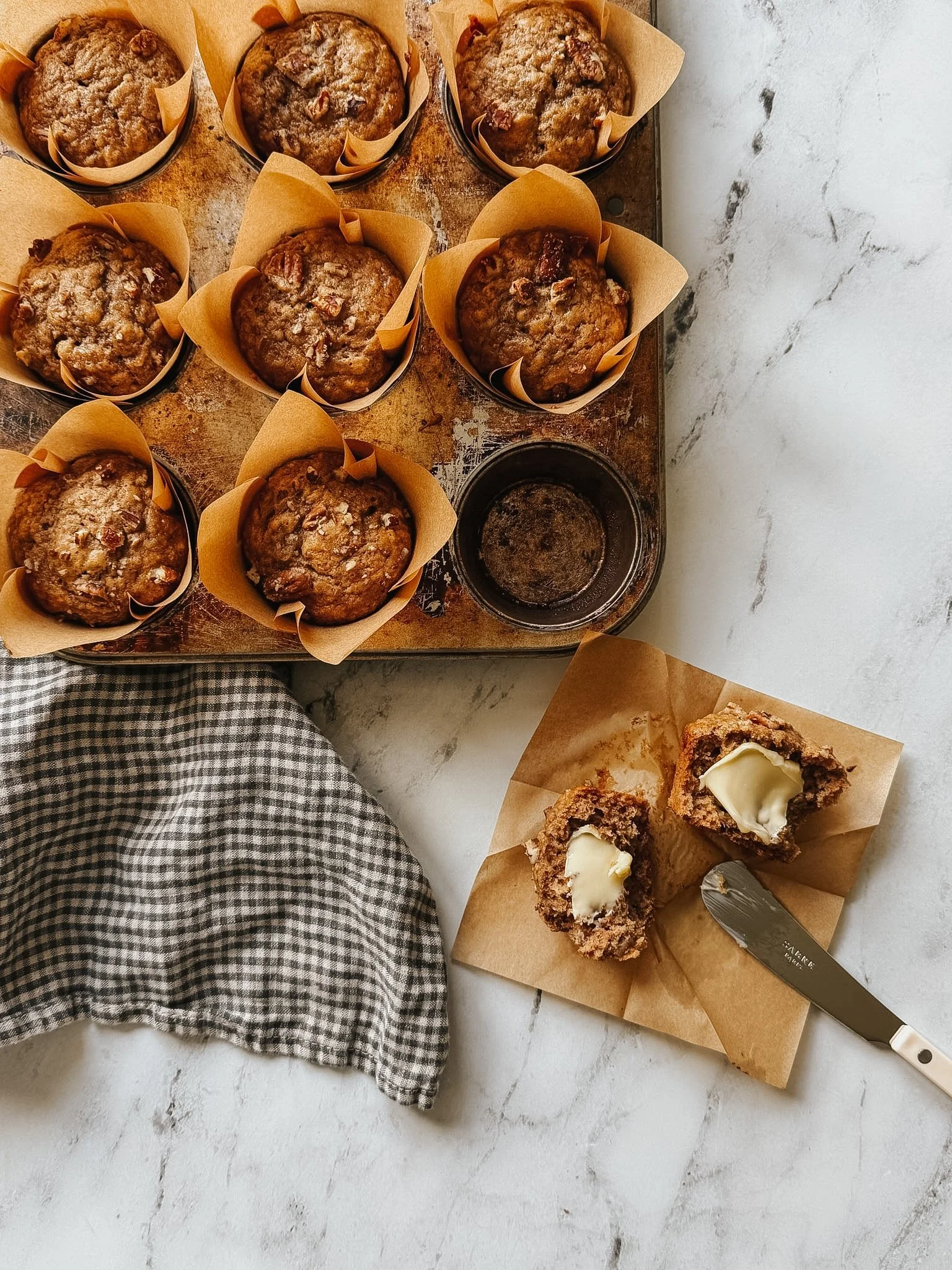 Banana Maple Nut Muffins