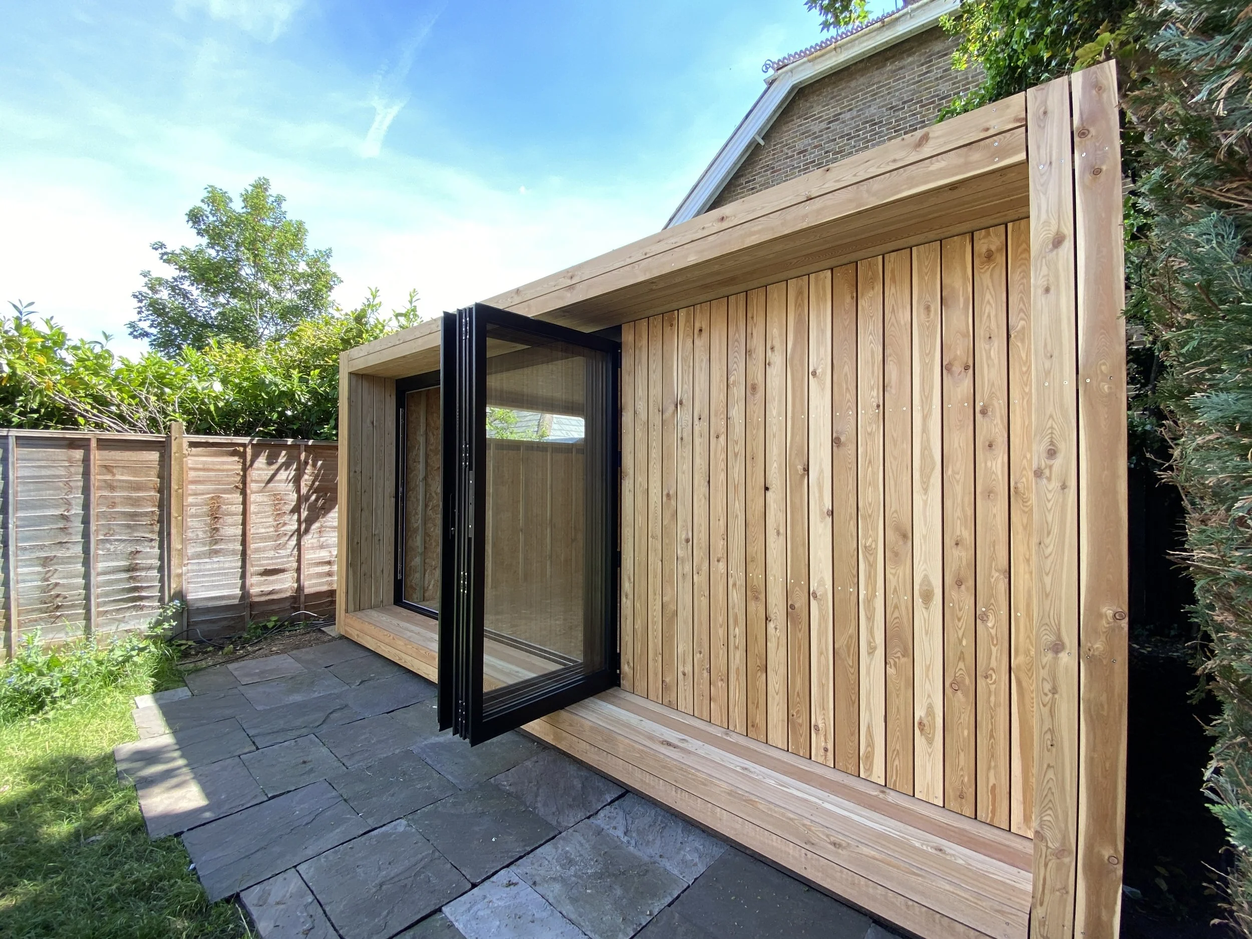 LUNA 5m x 4m Garden Room with Open Front Elevation