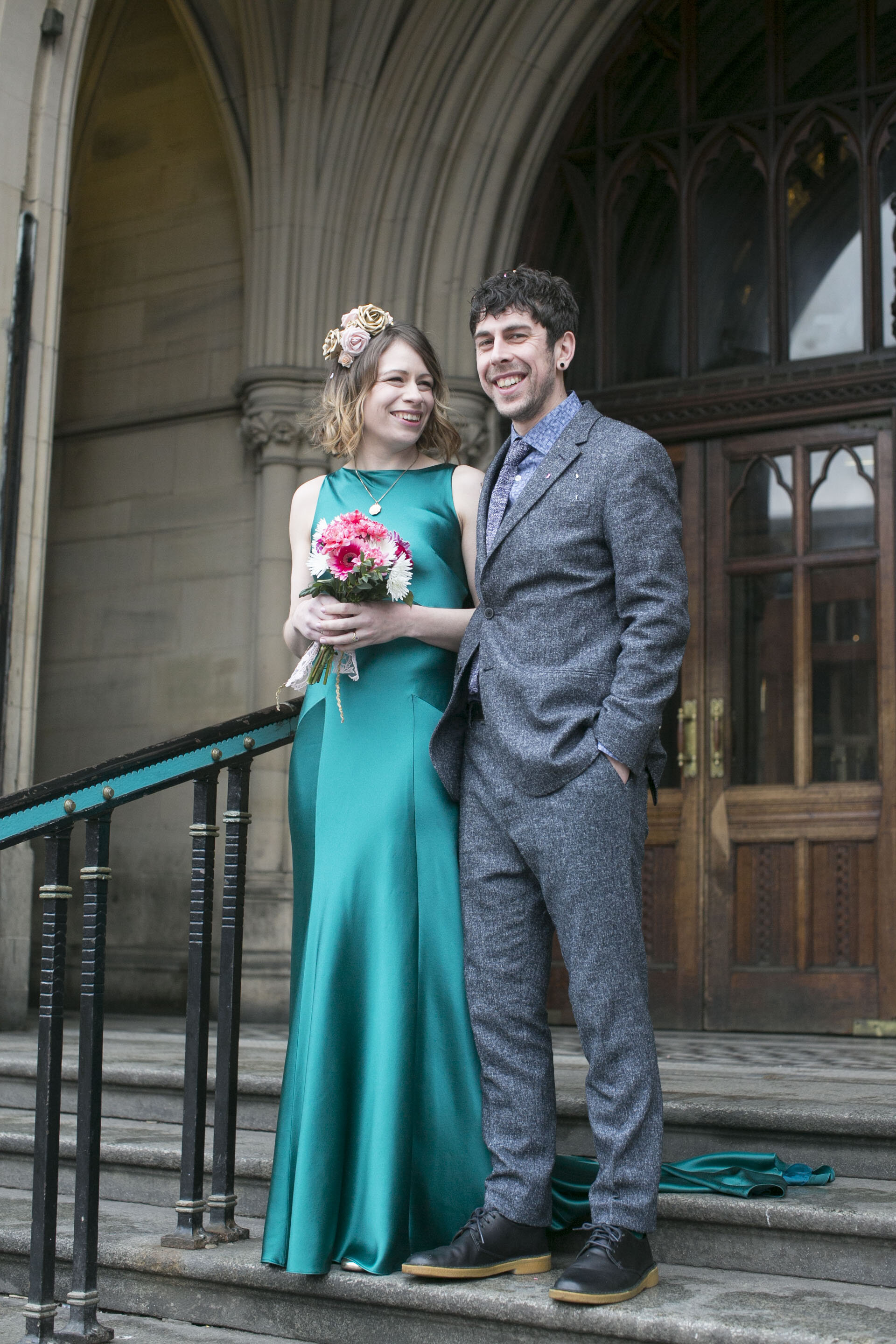 Katie opted for a  Teal shade for her May Dress