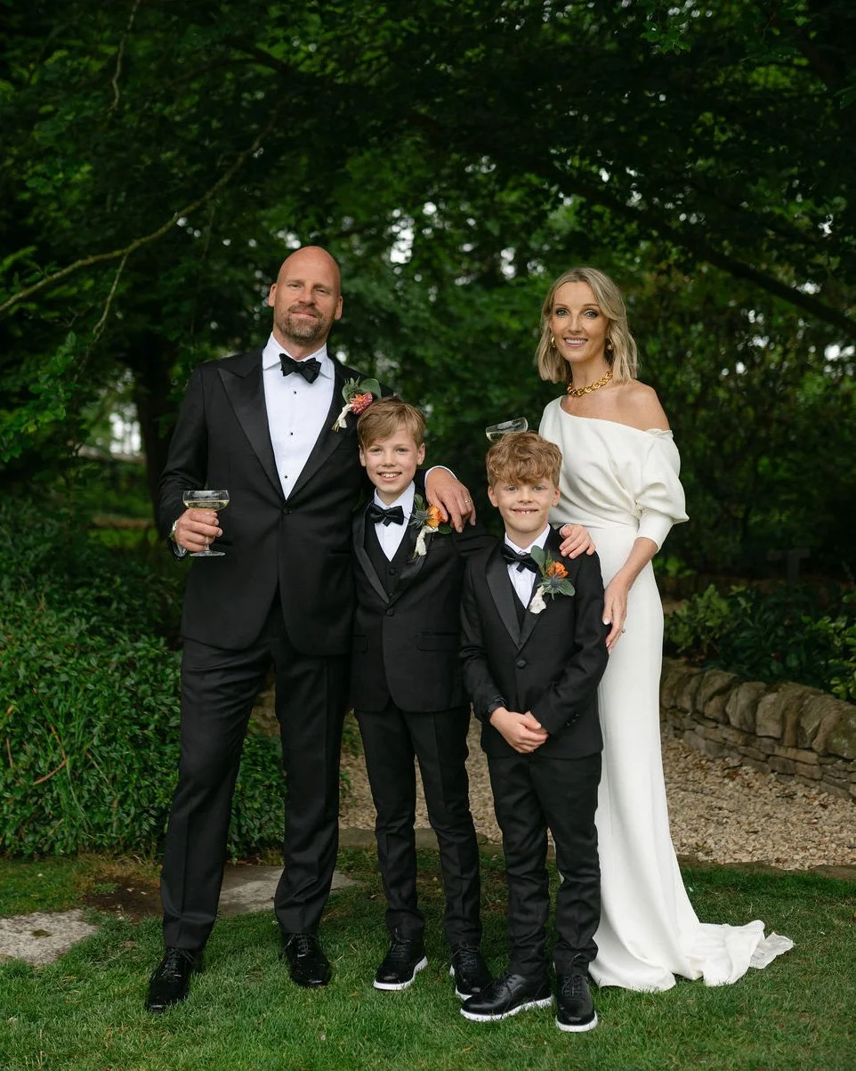 Chic mum goals. Rolling In Roses bride Rachel and her boys.

Photography by @littlemissboyco

#RIRbride #weddingdresswithsleeves #longsleeveweddingdress #relaxedbride 
#modernbride #sustainableweddingdress 
#chilledbride #simpleweddingdress #weddingd