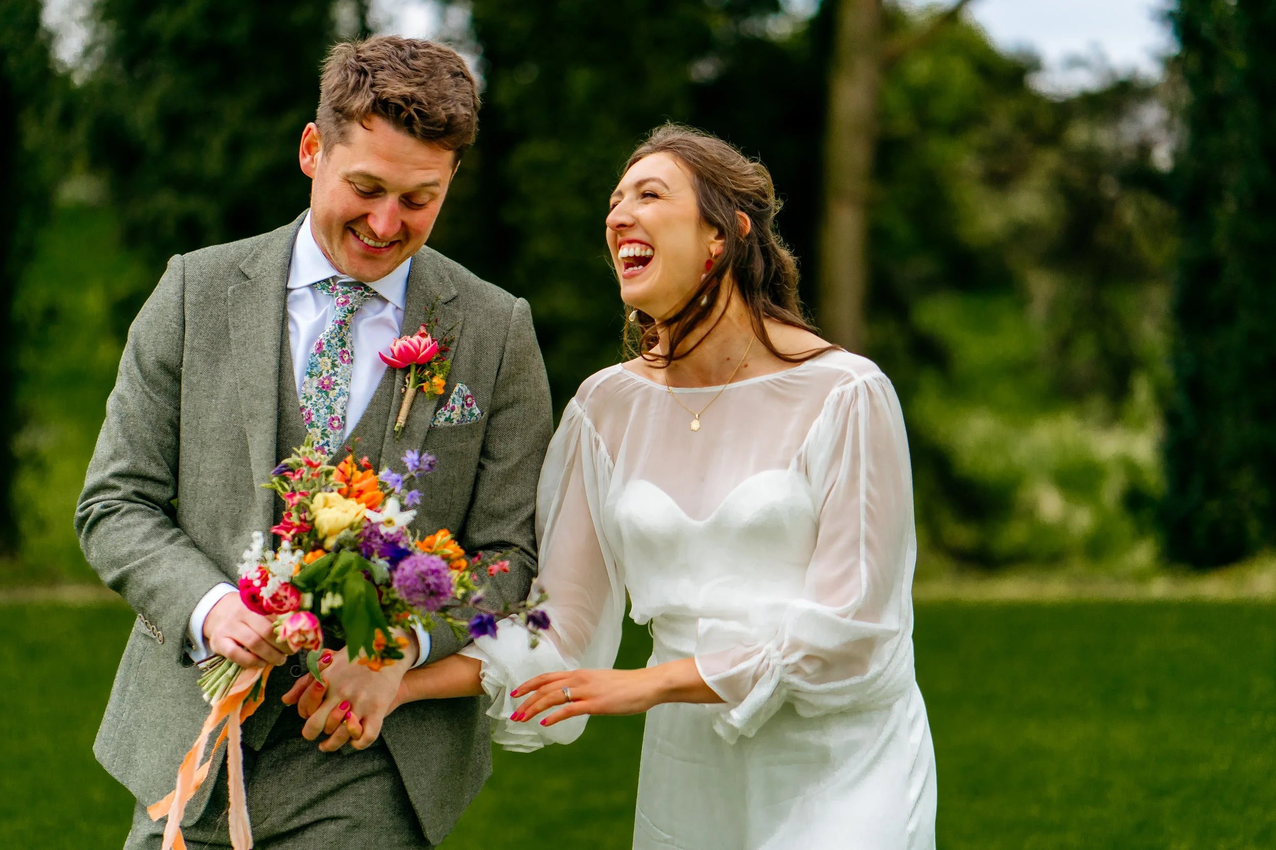 Real Bride Jenny - The Beloved Trousers with The Crêpe Koibito Bustier and The Passion Blouse