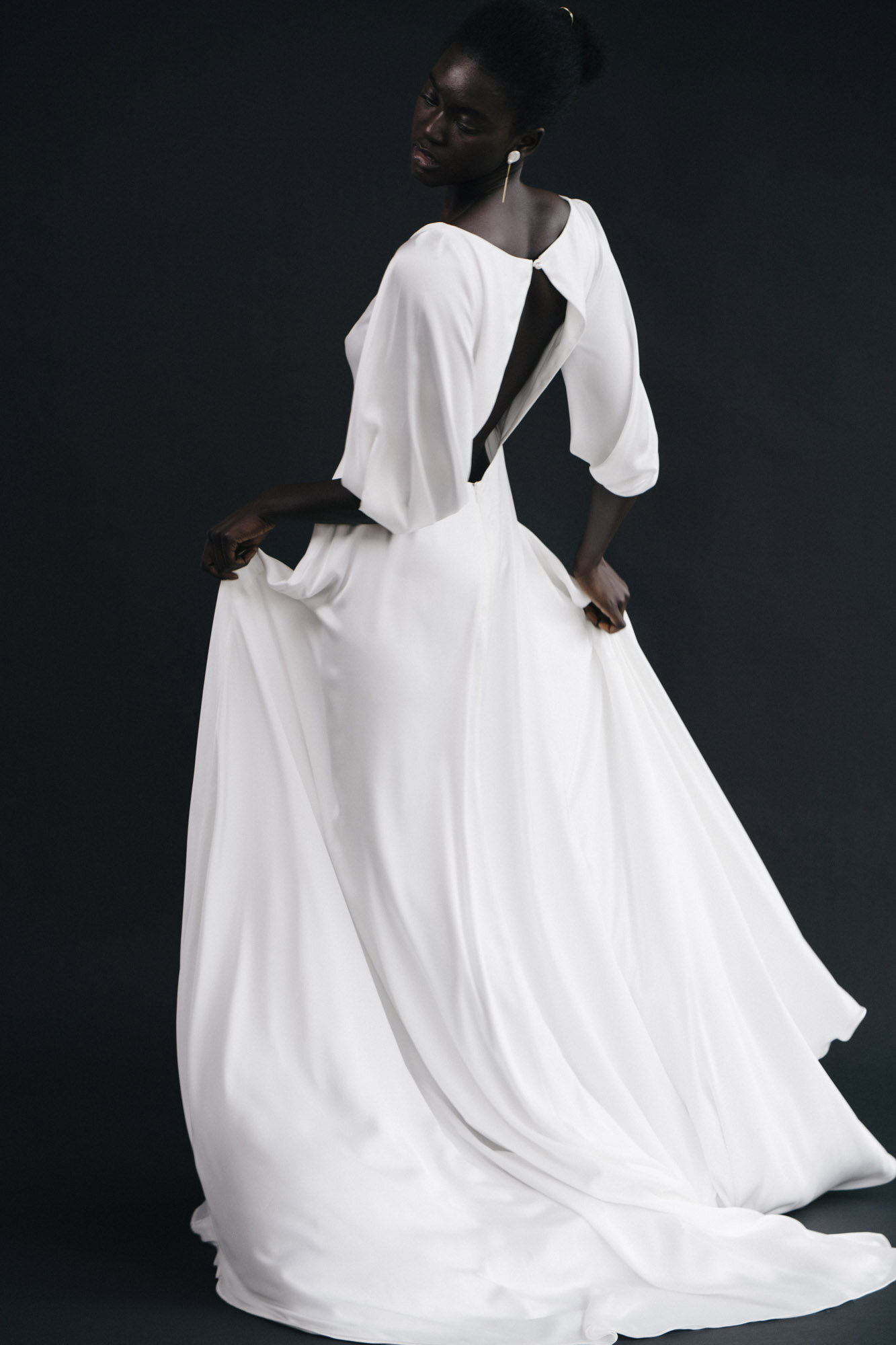 The Obsession Dress. Understated simple wedding dress with sleeves, V ...