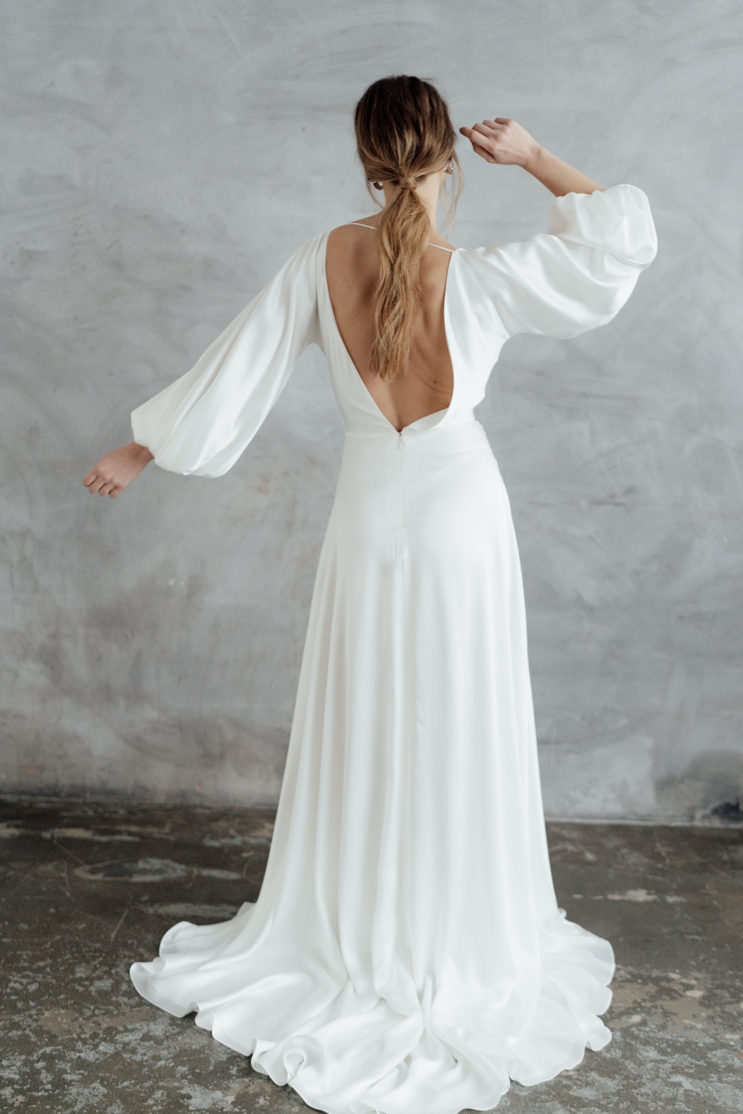The Shiki Dress. Backless, 100% silk wedding dress. — Rolling In Roses ...