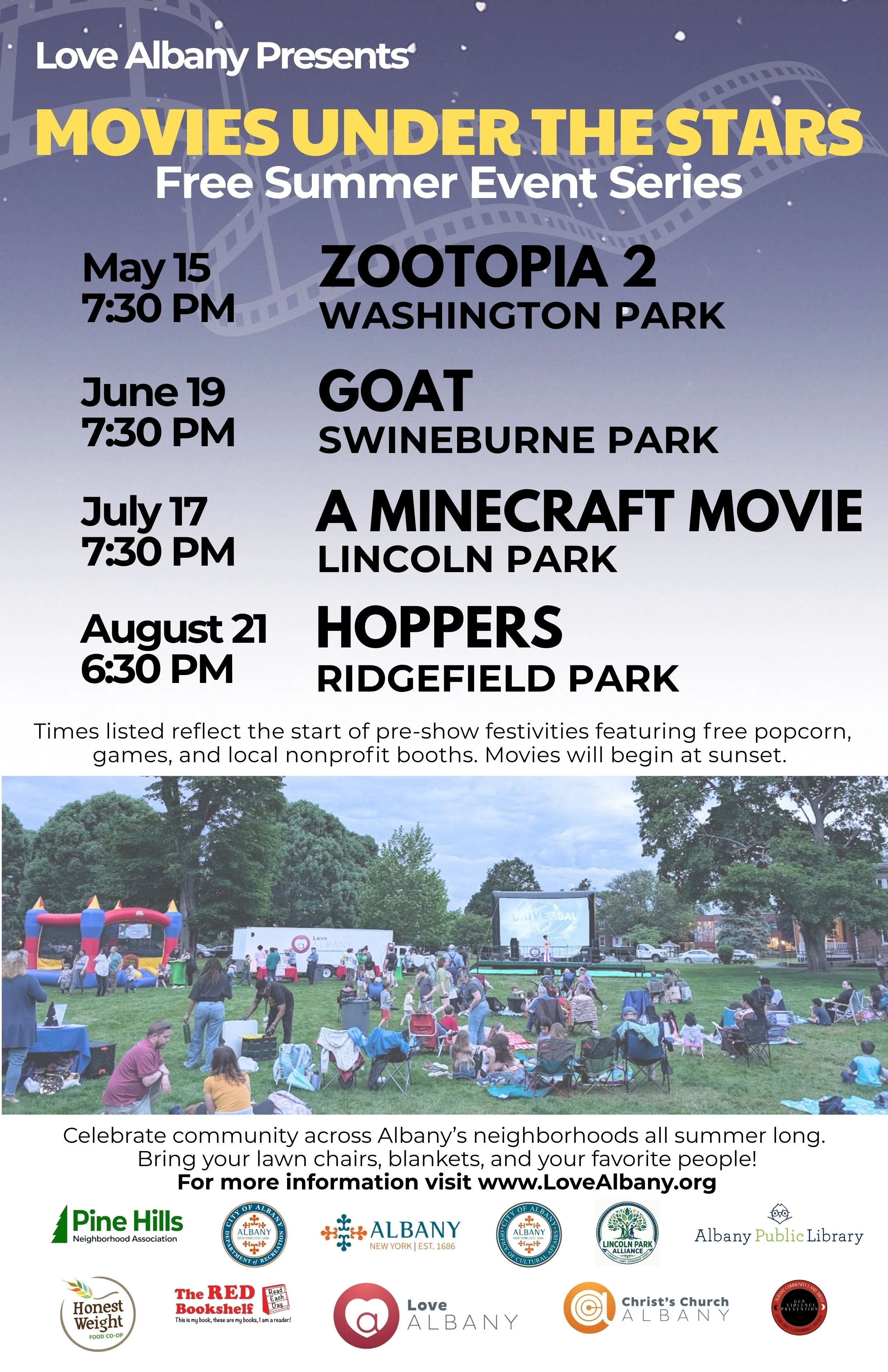 Movie Under the Stars in Pine Hills:  Hoppers