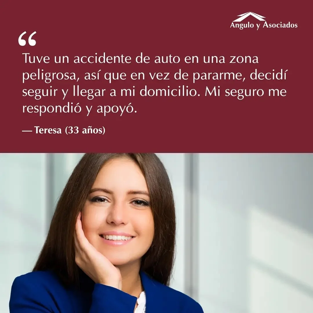 Cuando tienes un accidente, debes pensar primero en tu seguridad, no en si tu seguro te responder&aacute; o no seg&uacute;n lo que hagas.

En AYA entendemos que un seguro est&aacute; para ayudarte, y nos aseguramos de que los productos que contratas 