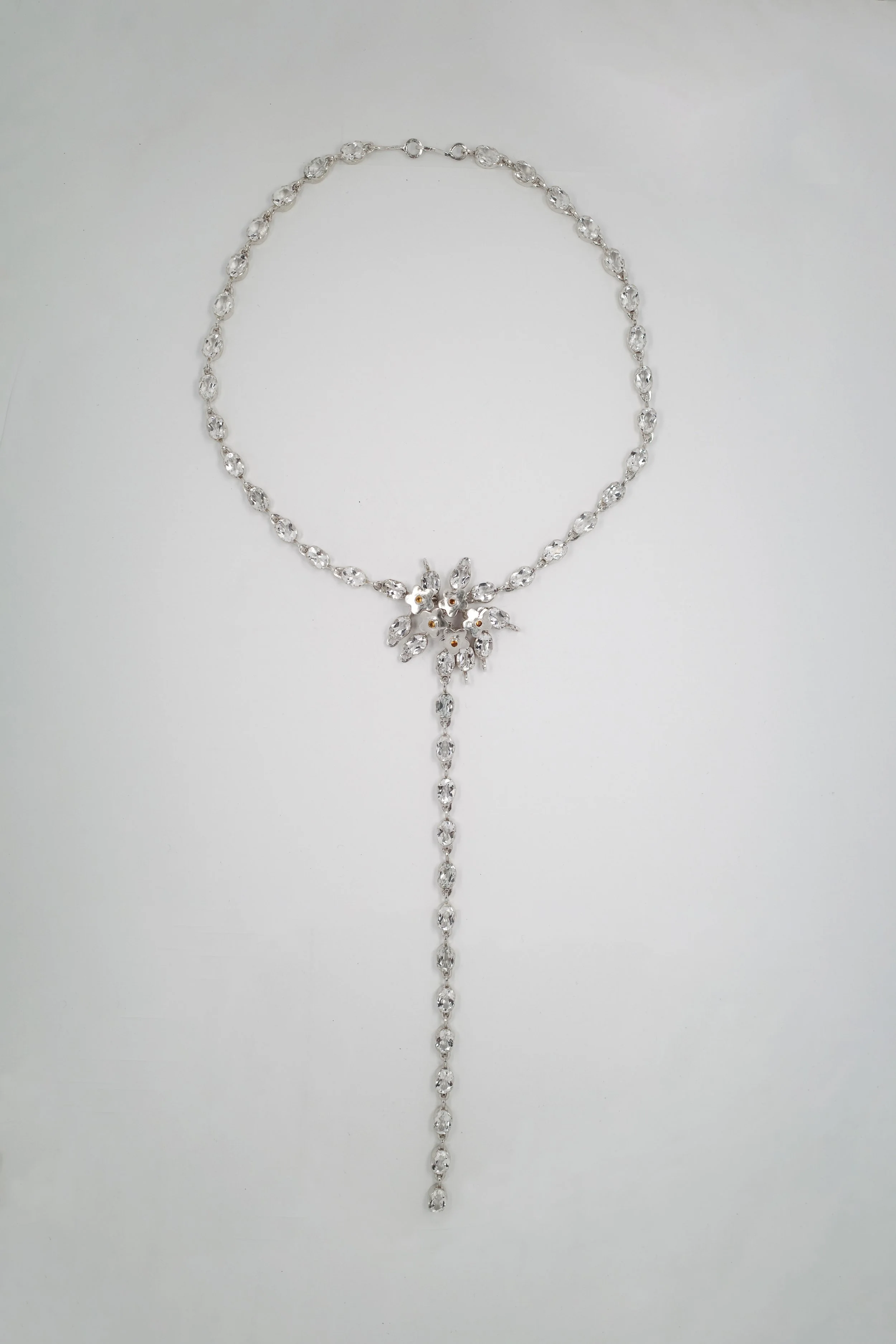 tendril necklace clear quartz