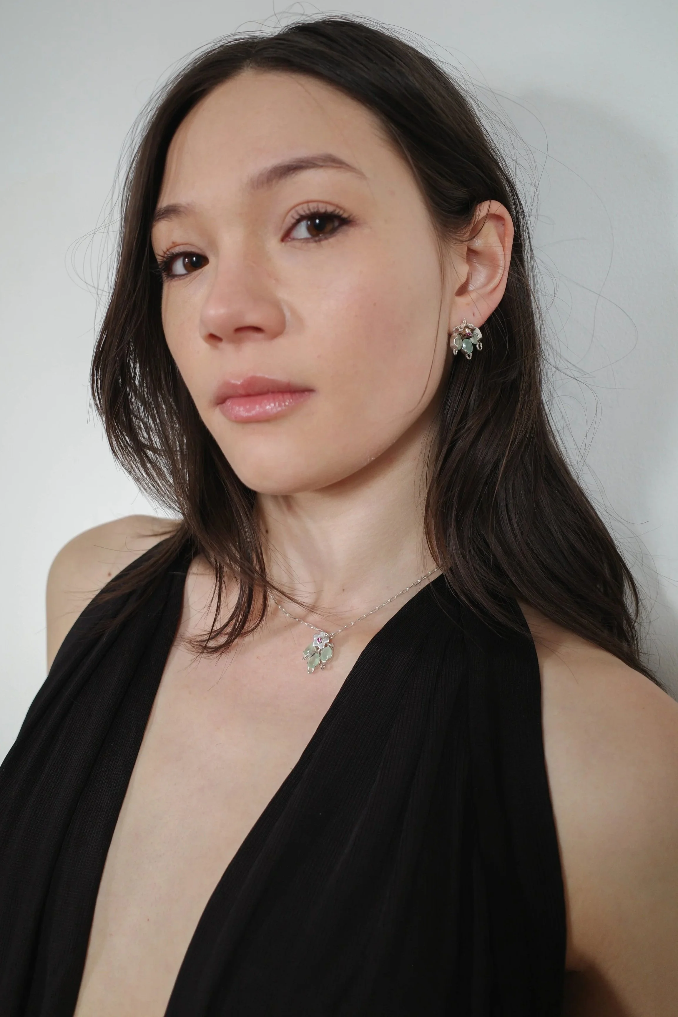 Jade cluster necklace