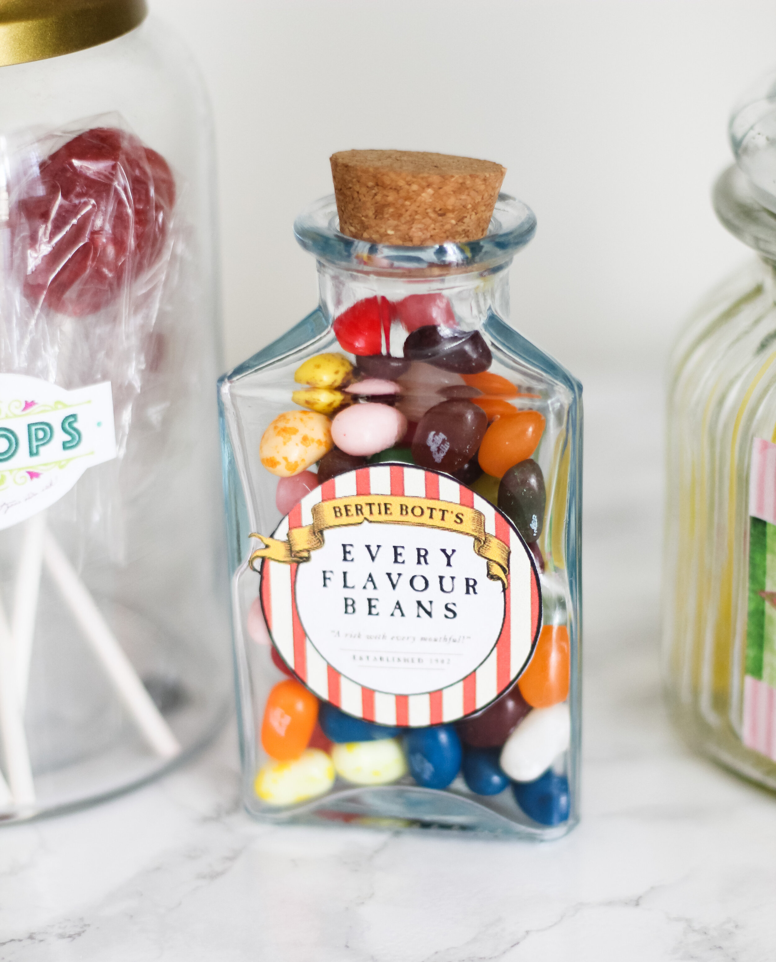 Candy Shop Jars Rack Dollhouse Miniature Harry Potter Honeydukes Halloween 