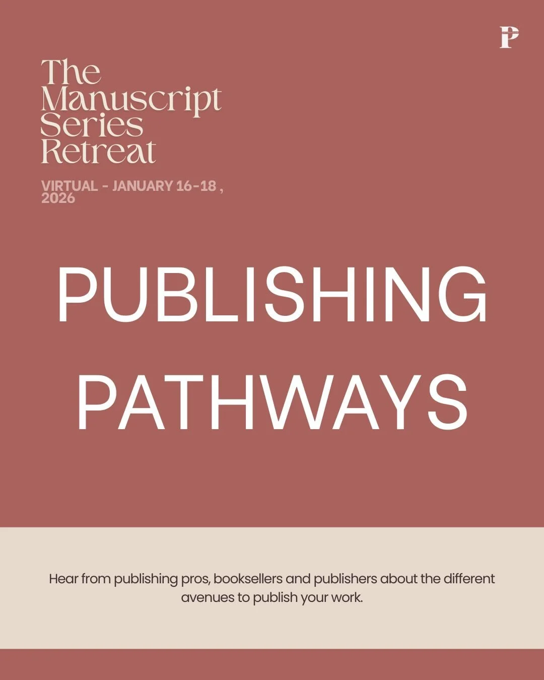 There is no one sized for all for how to be a writer. There are many paths that you can take from indie to self or traditional publishing, you can chart your own course. Publishing Pathways is a panel that will explore various avenues from the perspe