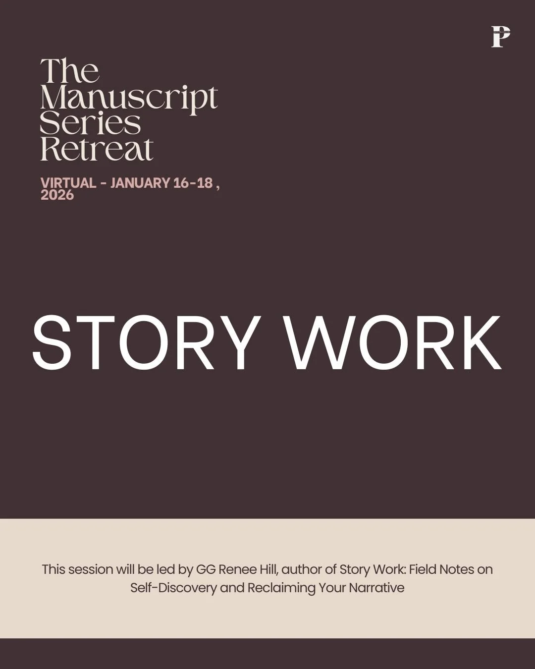 On Sunday, 1/18, @ggreneewrites will lead participants in a session that will highlight the great work from her book STORY WORK: Field Notes on Self Discovery and Reclaiming Your Narrative. To know GG&rsquo;s work is to know that you will come out wi
