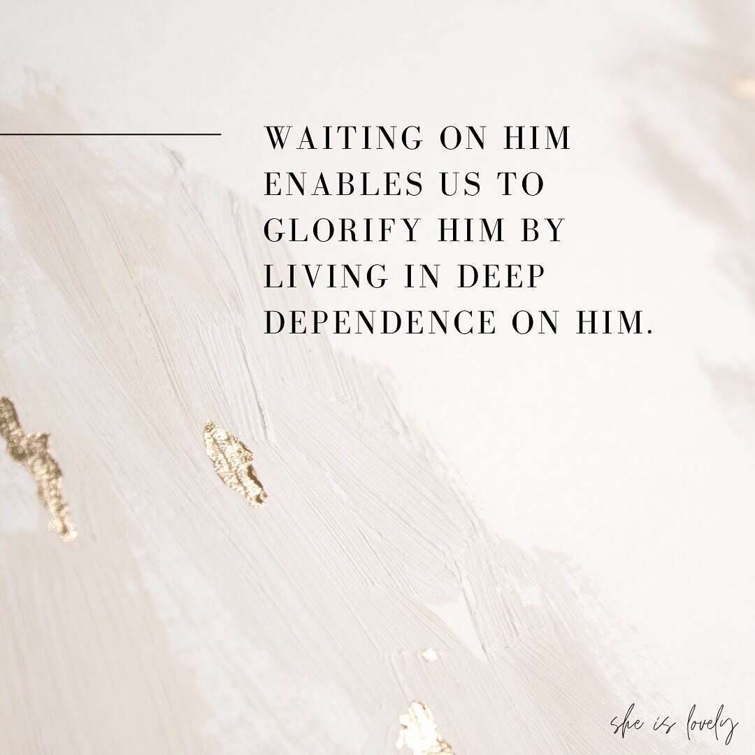 when we wait, we learn how to trust. 

when we trust, we learn how to surrender. 

when we surrender, we find freedom by depending on the One who holds our future. 

He wants us to lay everything we are carrying at His feet. He died, so the we can ha