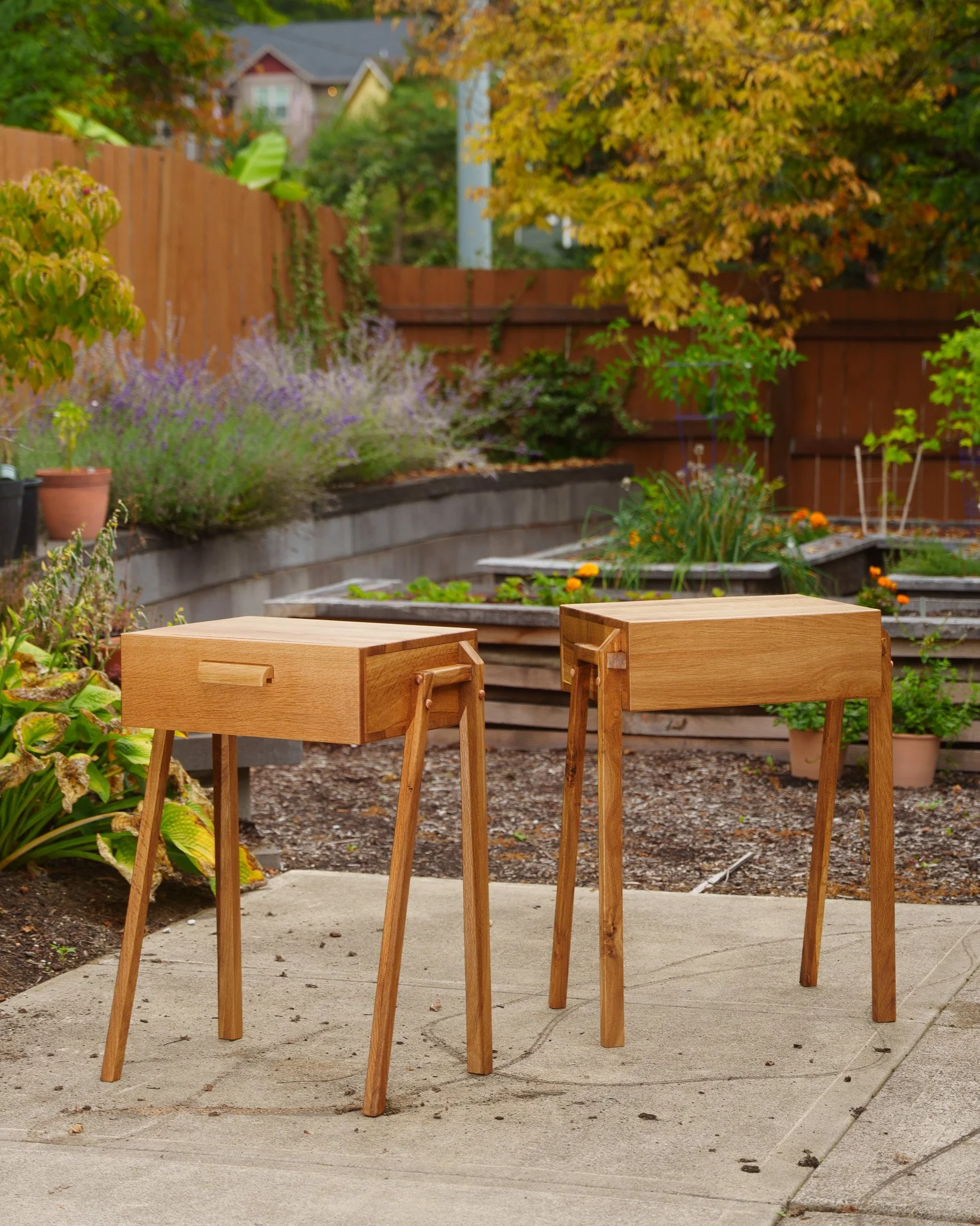 White Oak side Tables