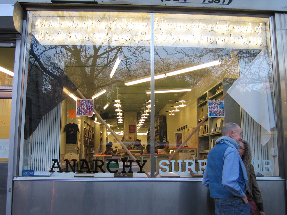 Brian Buczak, Anarchy / Surrender Window (Printed Matter Storefront), 2006