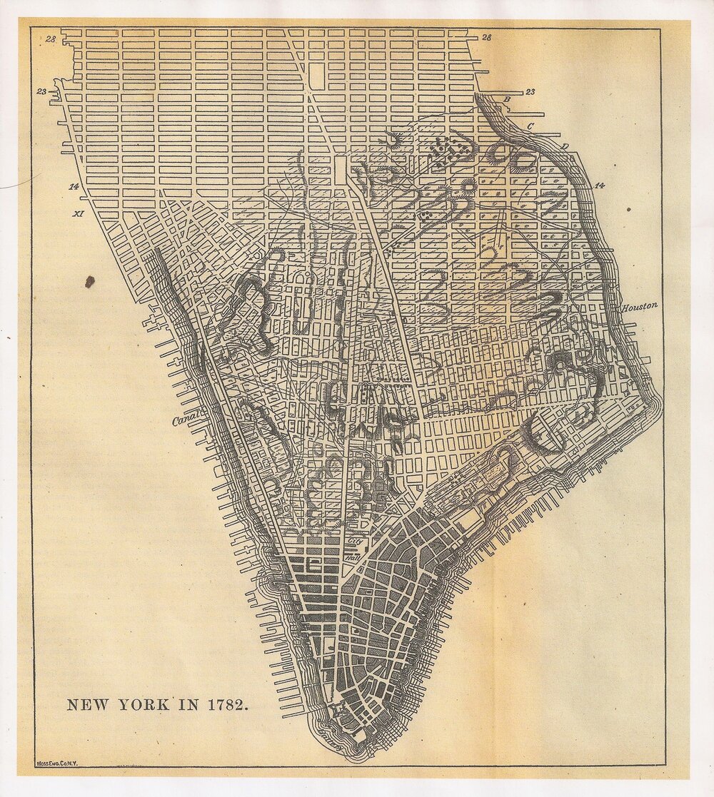 Early map of NYC right before Seaman’s boarding house was built