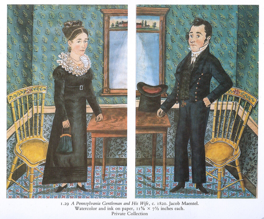 Jacob Maentel, A Pennsylvania Gentleman and His Wife, c 1820