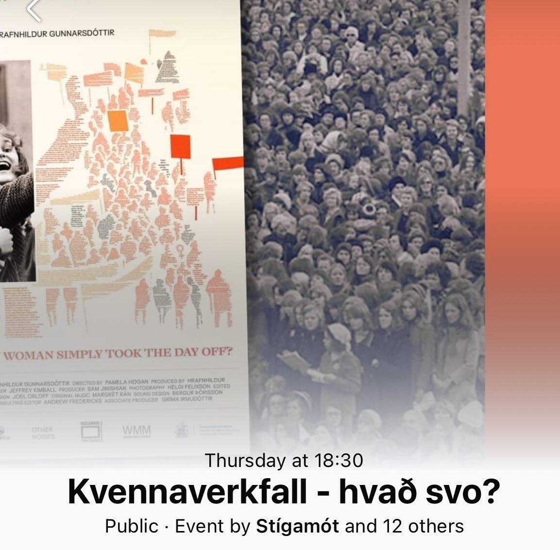 &THORN;ann 24. okt&oacute;ber n&aelig;stkomandi standa 34 samt&ouml;k fem&iacute;nista, kvenna, launaf&oacute;lks, fatla&eth;s f&oacute;lks og hinsegin f&oacute;lks fyrir vi&eth;bur&eth;i &iacute; B&iacute;&oacute; Parad&iacute;s kl. 18:30, &thorn;ar