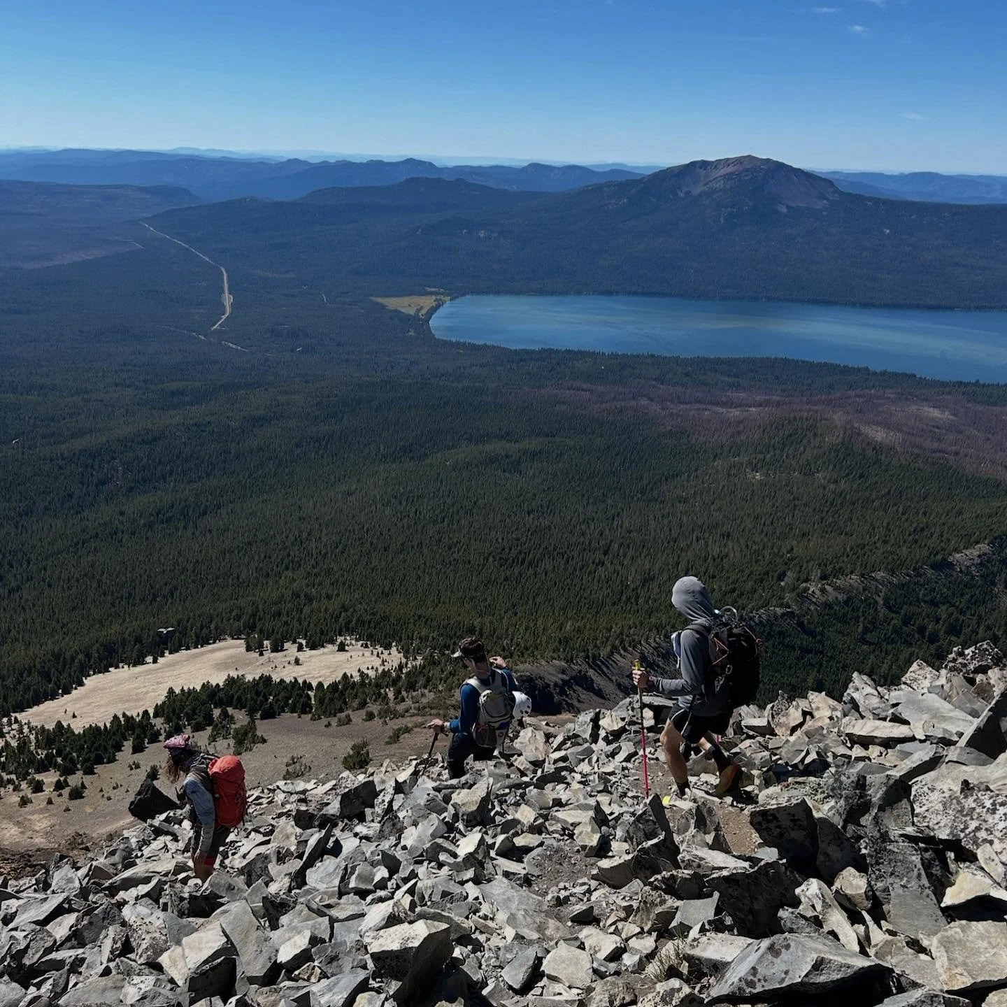A little mission up Mt Theilsen in central Oregon. Alex, John, and Andrew joined me for a long drive after work, a very cold sleep (more of a nap), and some amazing views of Mt Theilsen and Crater Lake NP. Cool September morning air kept us going up 