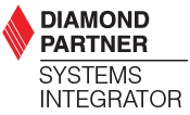 Logo of Diamond Partner Systems Integrator with a red diamond icon